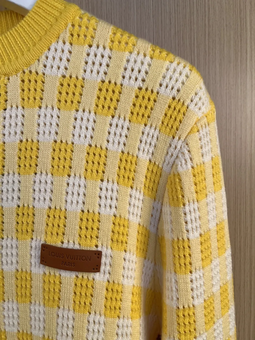 Damier Check Knit Crew-Neck Sweater D30019178 — view 3