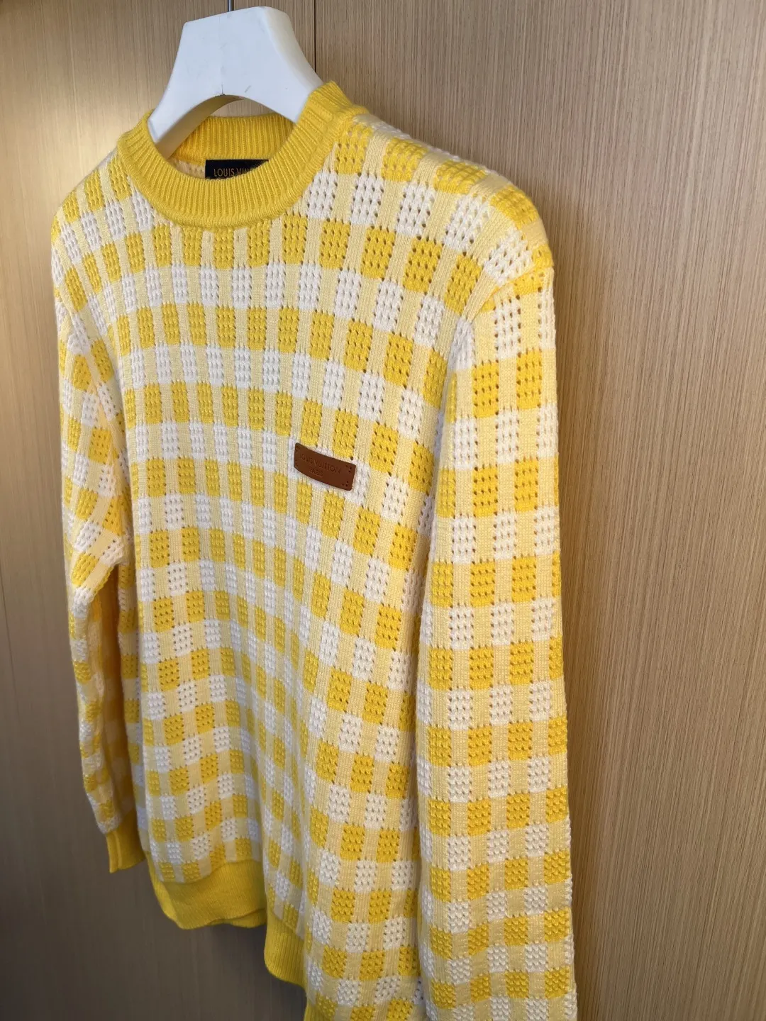 Damier Check Knit Crew-Neck Sweater D30019178 — view 5