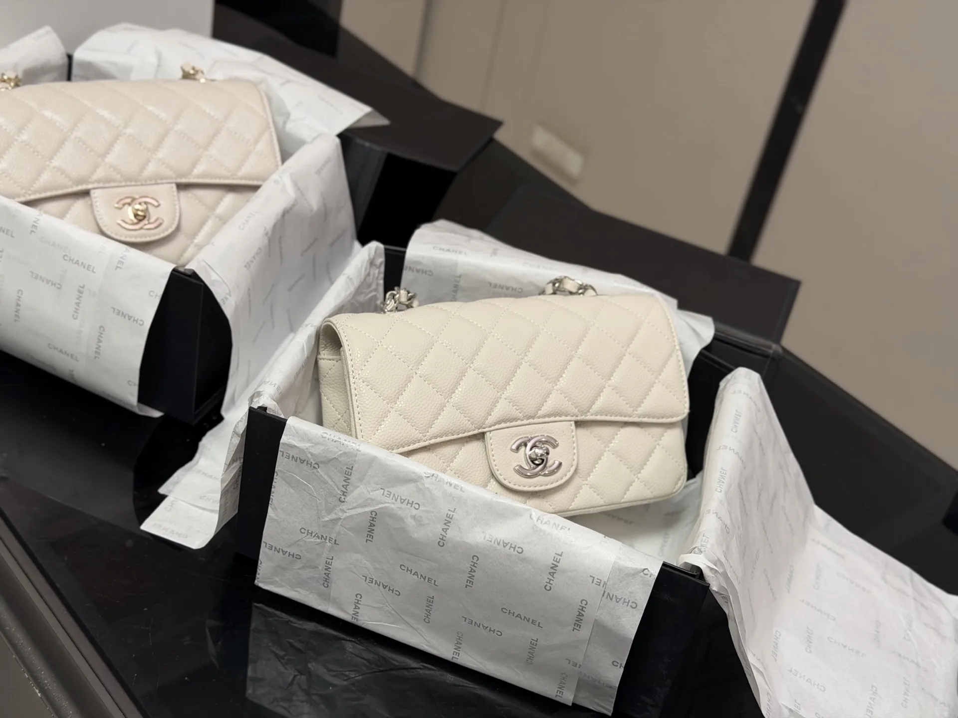 Chanel CF Mini Quilted Caviar Flap Bag D30017961 — view 9