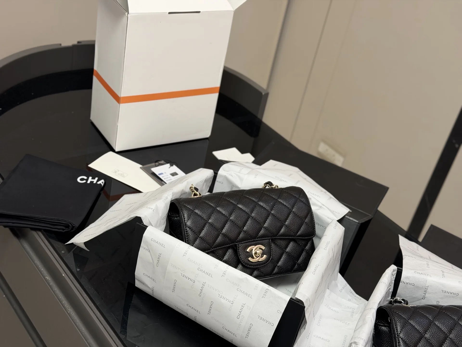 CF Mini Quilted Caviar Leather Flap Bag D30017960 — view 2