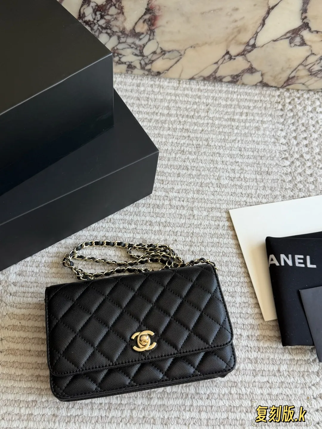 Chanel Quilted Caviar Leather WOC Bag D30018125 — view 12