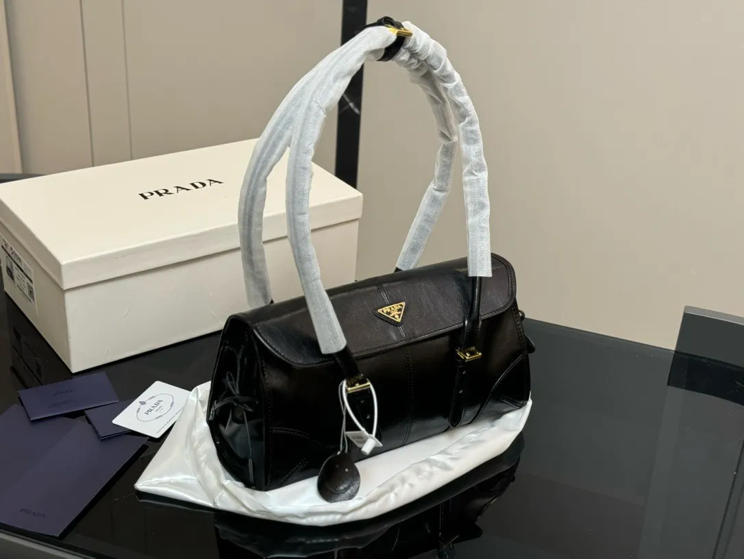 Prada Soft Lux Leather Shoulder Bag D30018135 — view 5