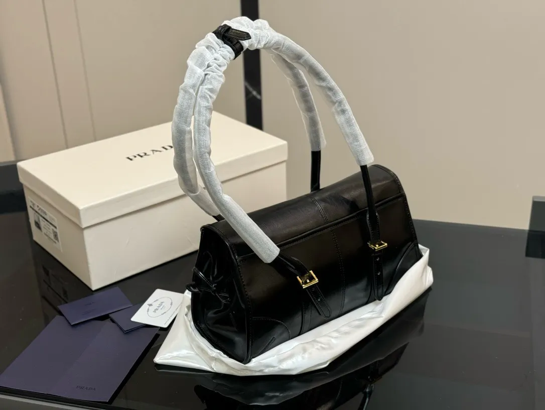 Prada Soft Lux Leather Shoulder Bag D30018135 — view 8