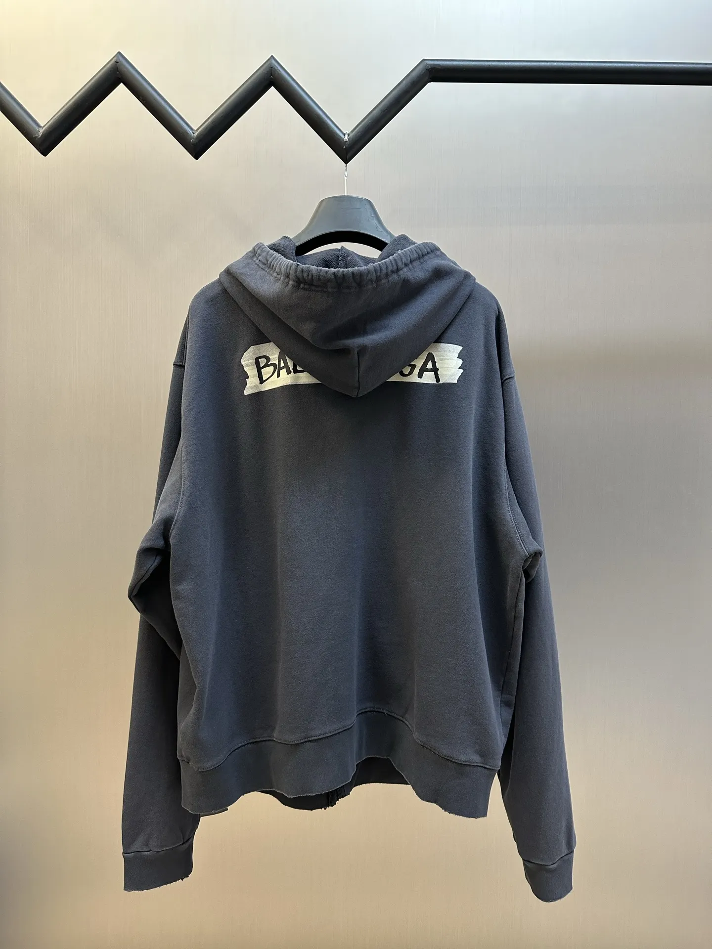 Logo Print Zip-Up Cotton Hoodie D31018771 — view 4