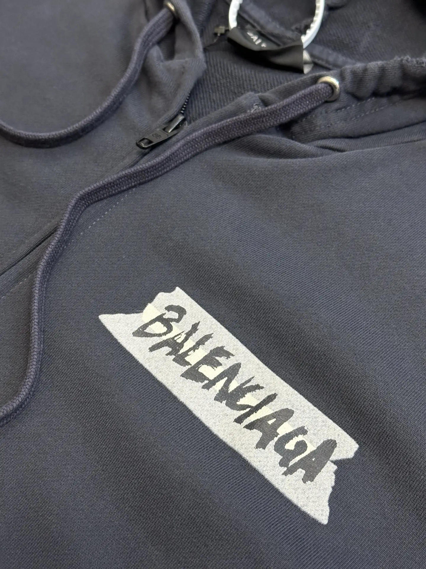 Logo Print Zip-Up Cotton Hoodie D31018771 — view 6