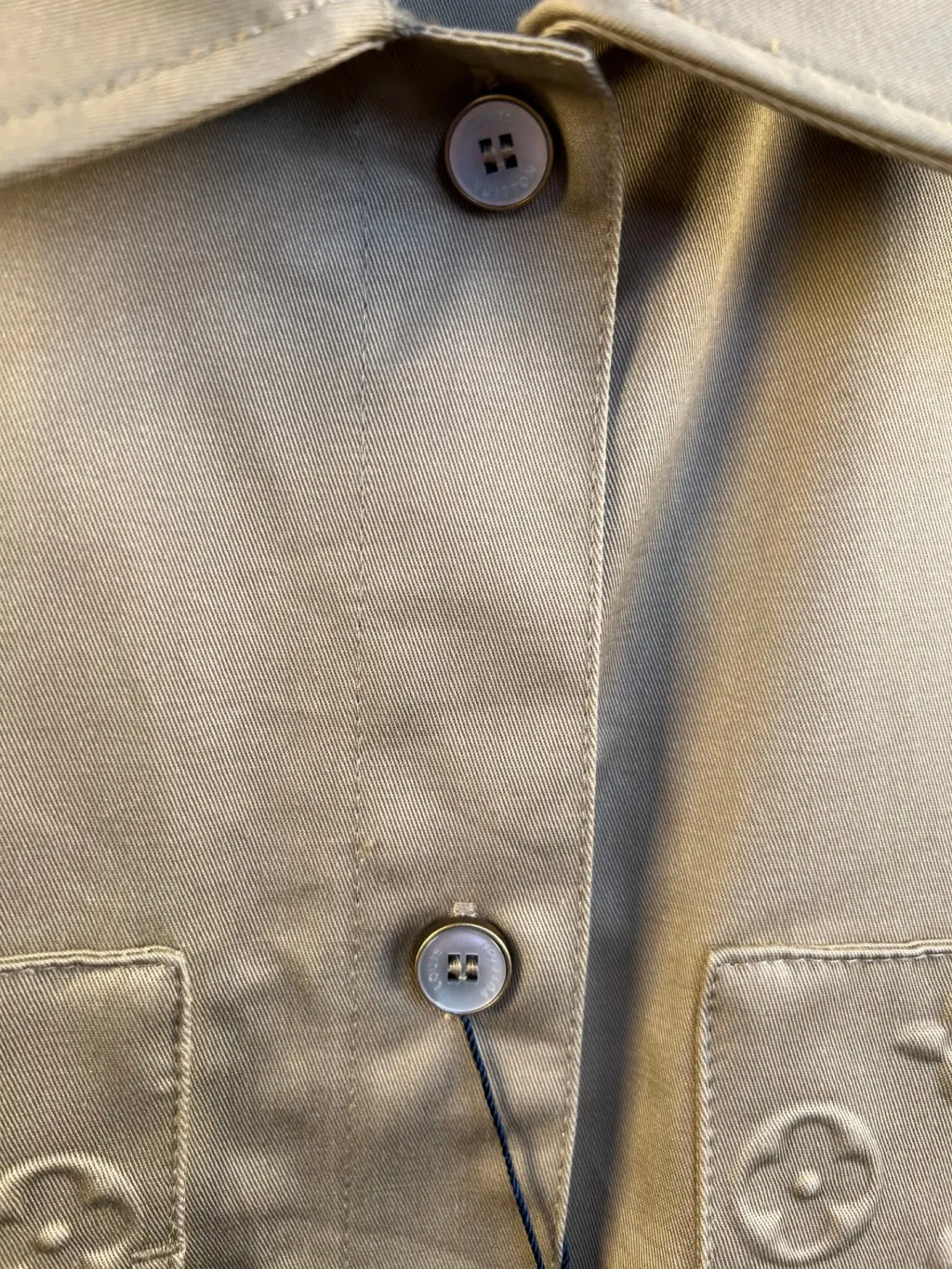 Monogram Embossed Leather Patch Overshirt Jacket D31520543 — view 3