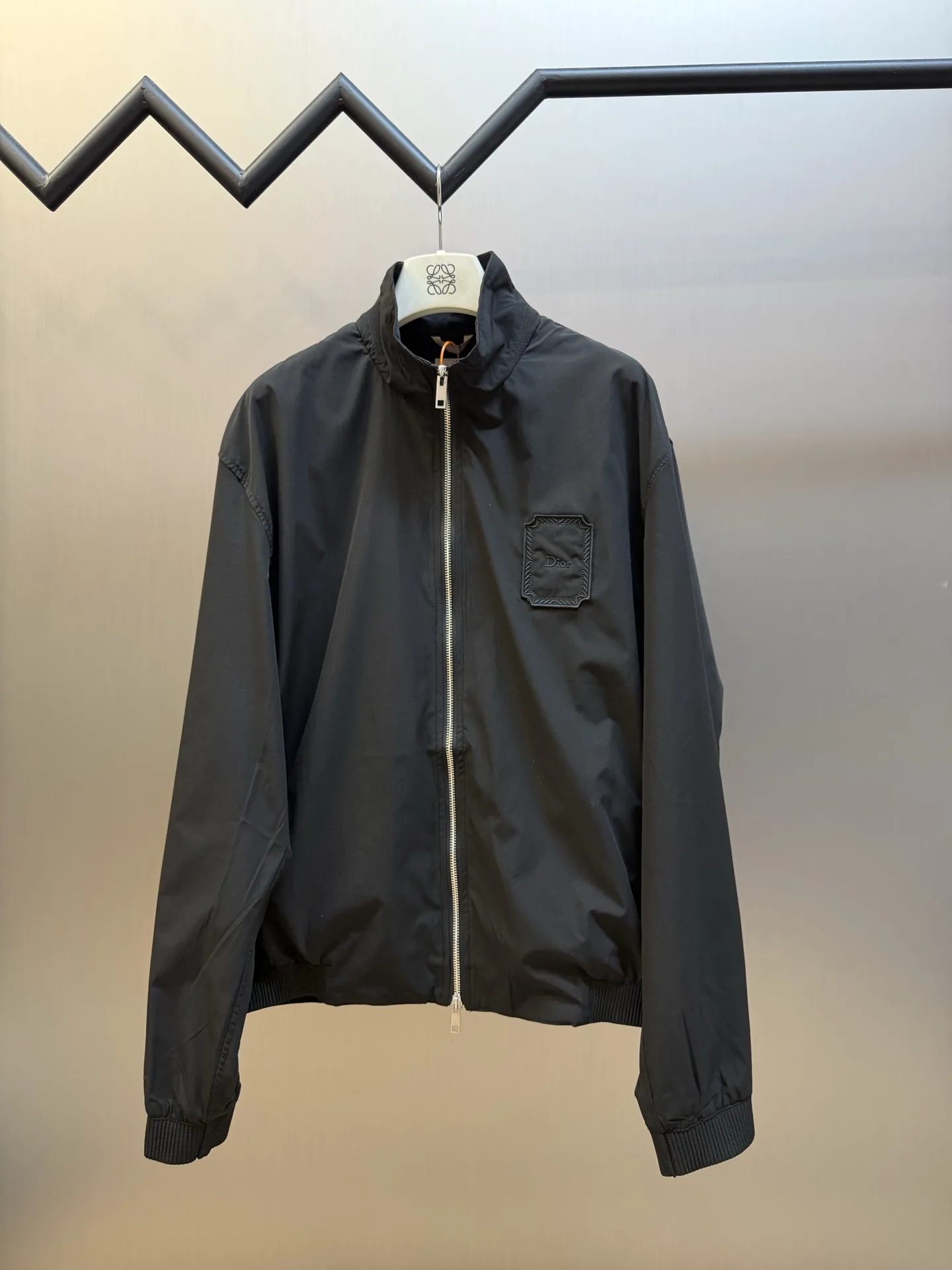 Embroidered Medallion Zip-Up Harrington Jacket D32020454