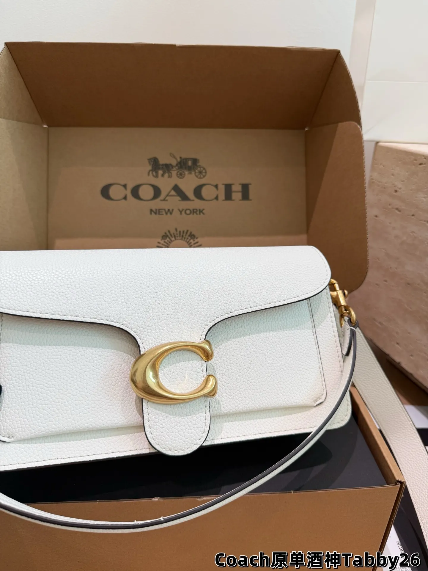 Tabby Shoulder Bag in Grained Leather D32018348 — view 2
