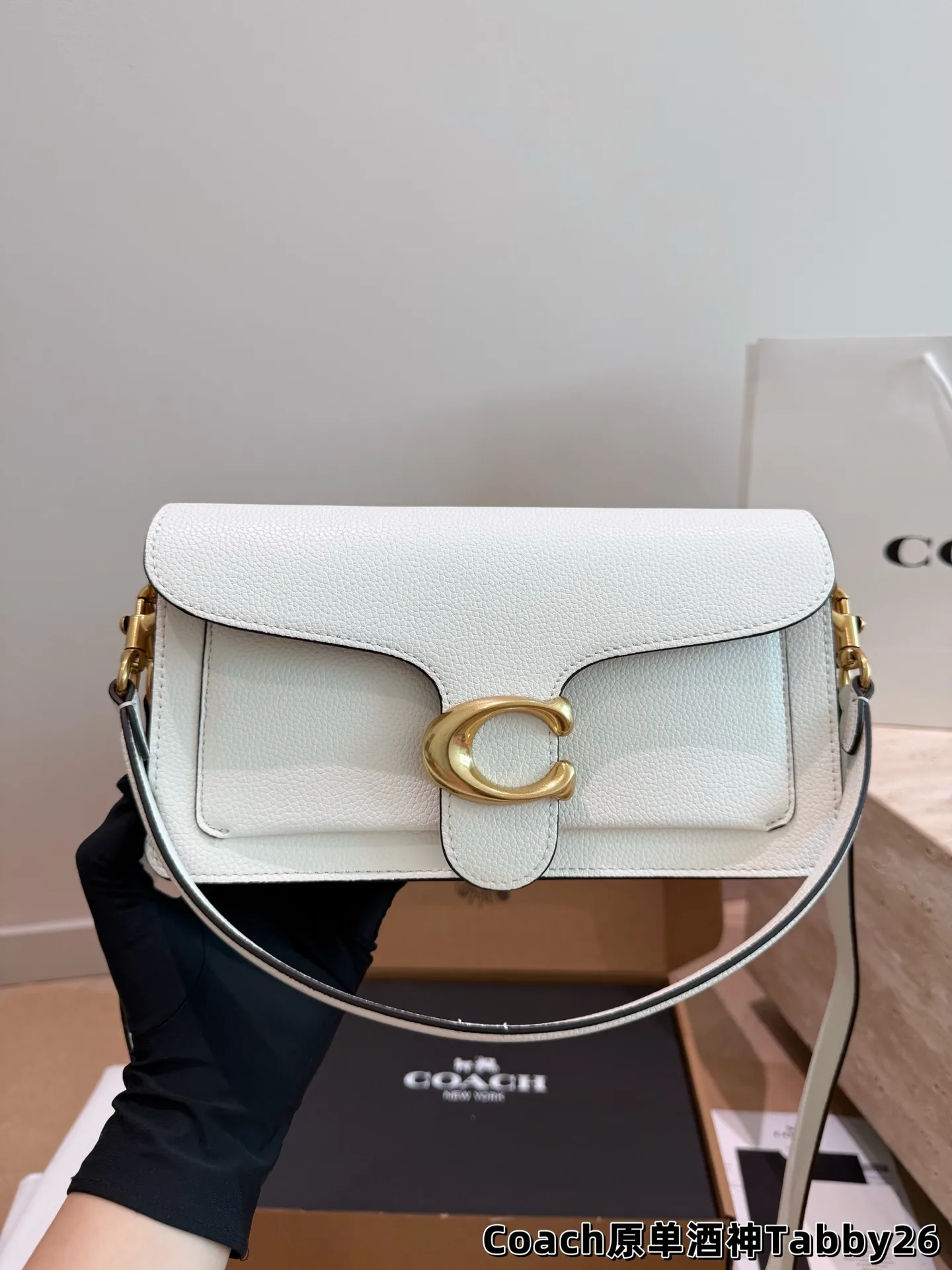 Tabby Shoulder Bag in Grained Leather D32018348 — view 6