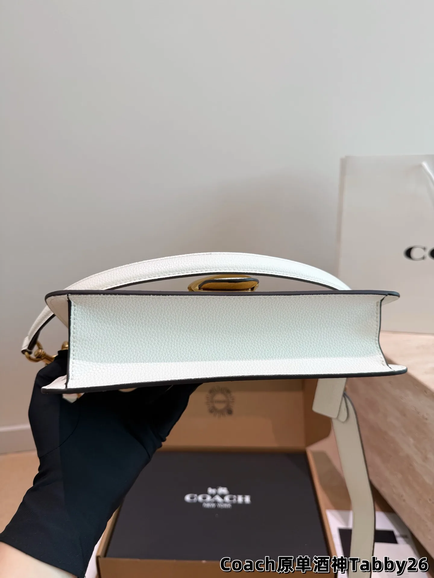 Tabby Shoulder Bag in Grained Leather D32018348 — view 7