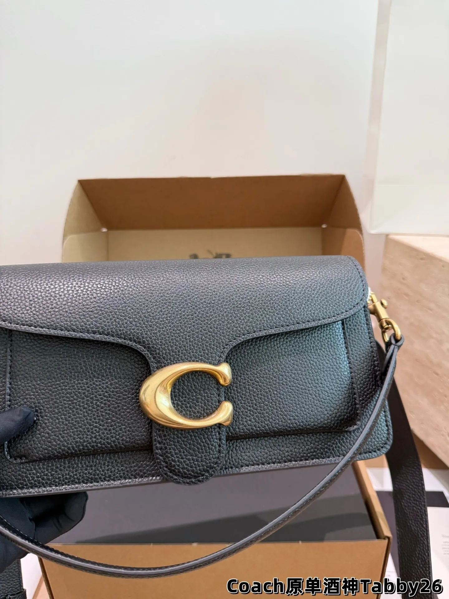 Tabby Shoulder Bag in Grained Leather D32018348 — view 20