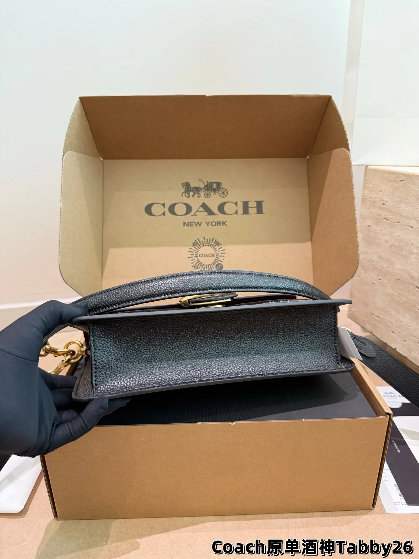 Tabby Shoulder Bag in Grained Leather D32018348 — view 24