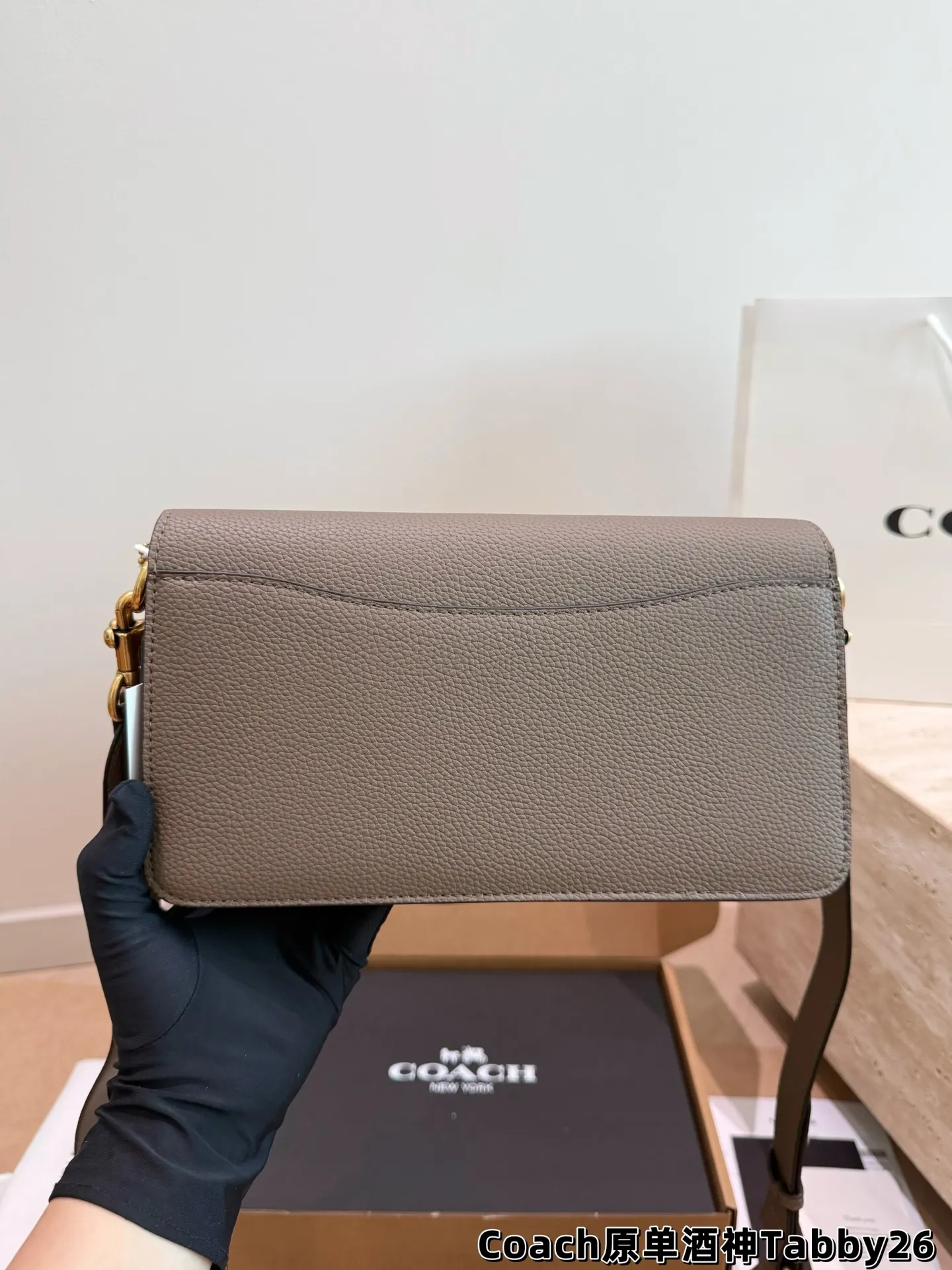 Tabby Shoulder Bag in Grained Leather D32018348 — view 14