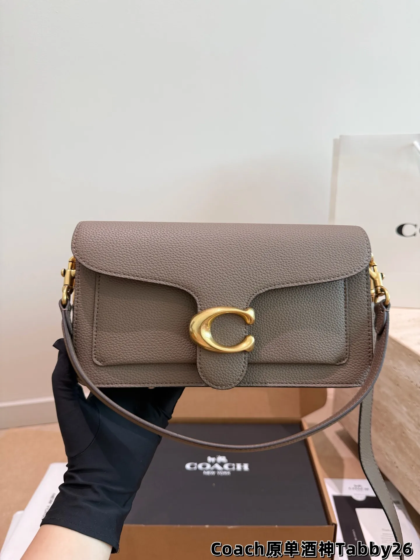 Tabby Shoulder Bag in Grained Leather D32018348 — view 15