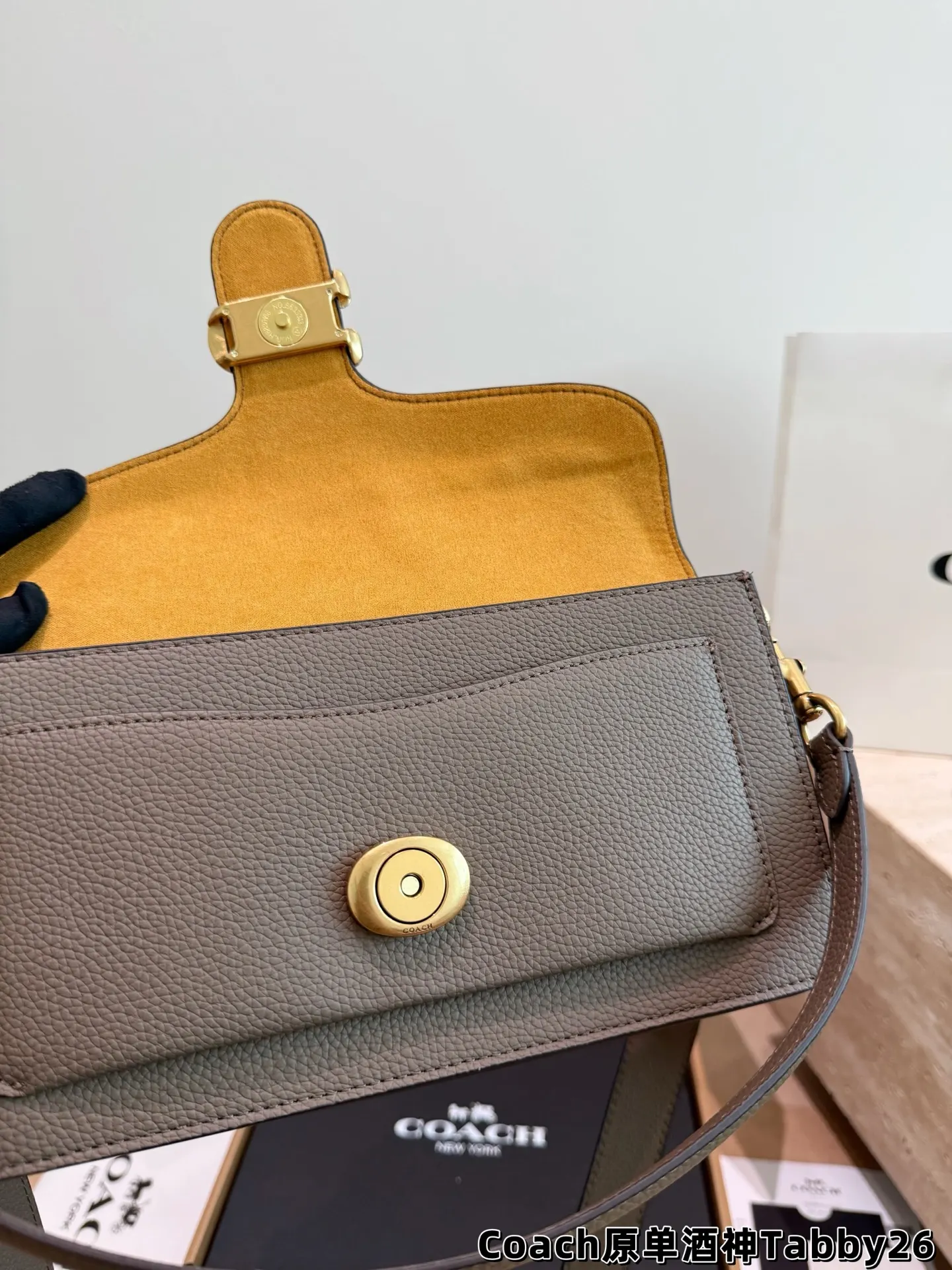 Tabby Shoulder Bag in Grained Leather D32018348 — view 17