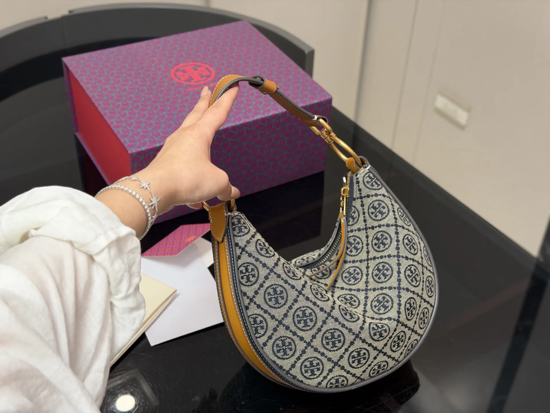 Monogram Canvas Crescent Shoulder Bag D32018034 — view 2