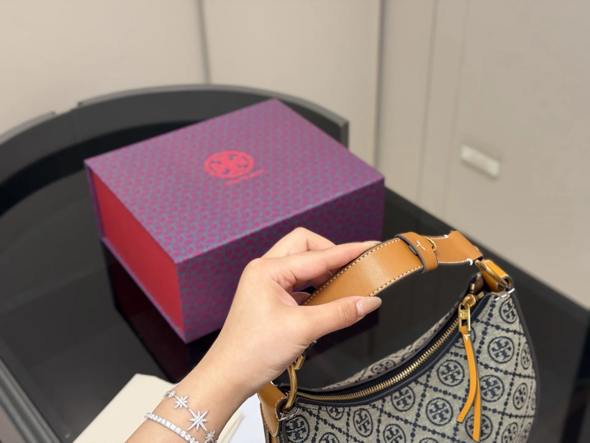 Monogram Canvas Crescent Shoulder Bag D32018034 — view 3