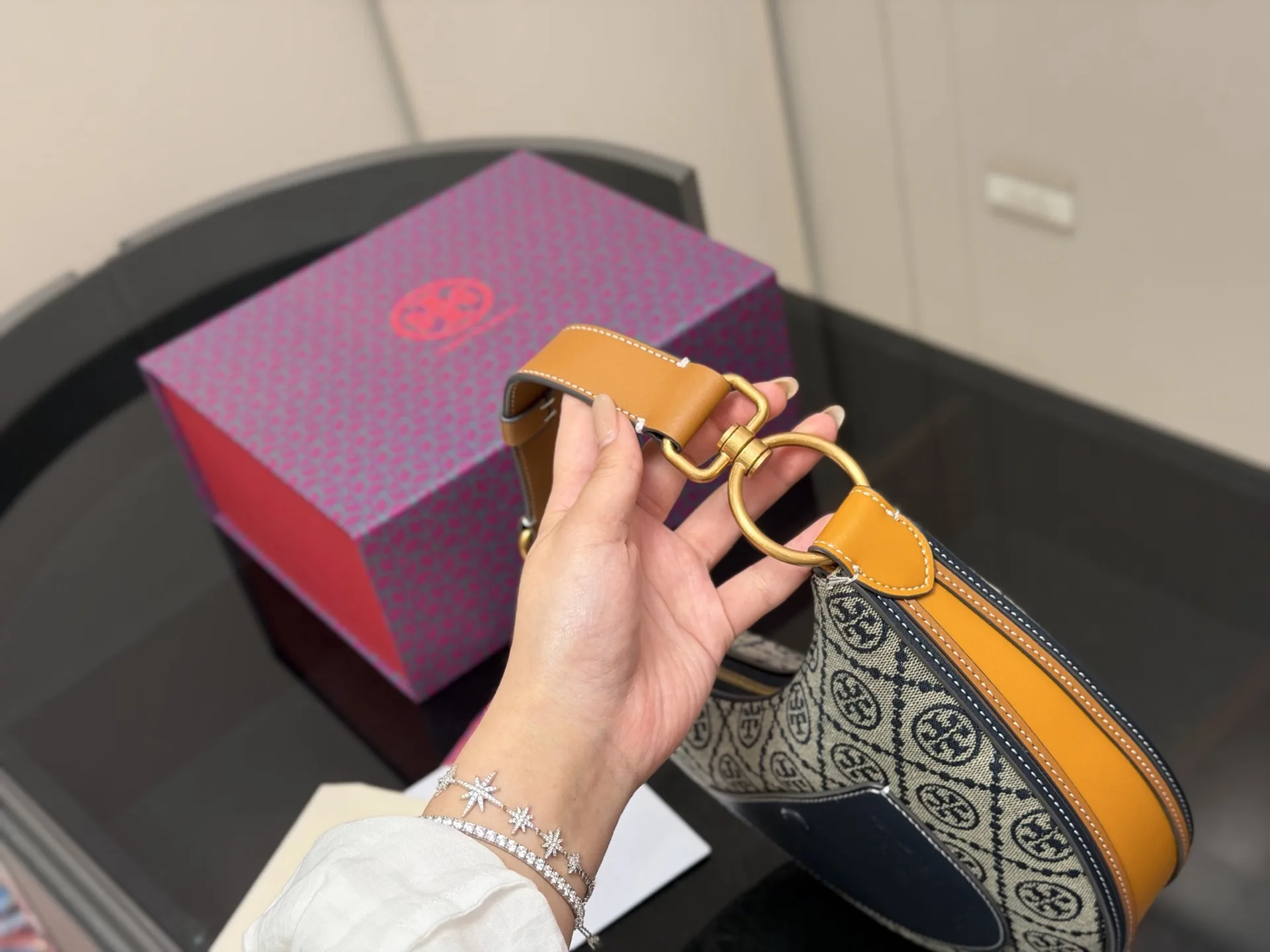 Monogram Canvas Crescent Shoulder Bag D32018034 — view 6