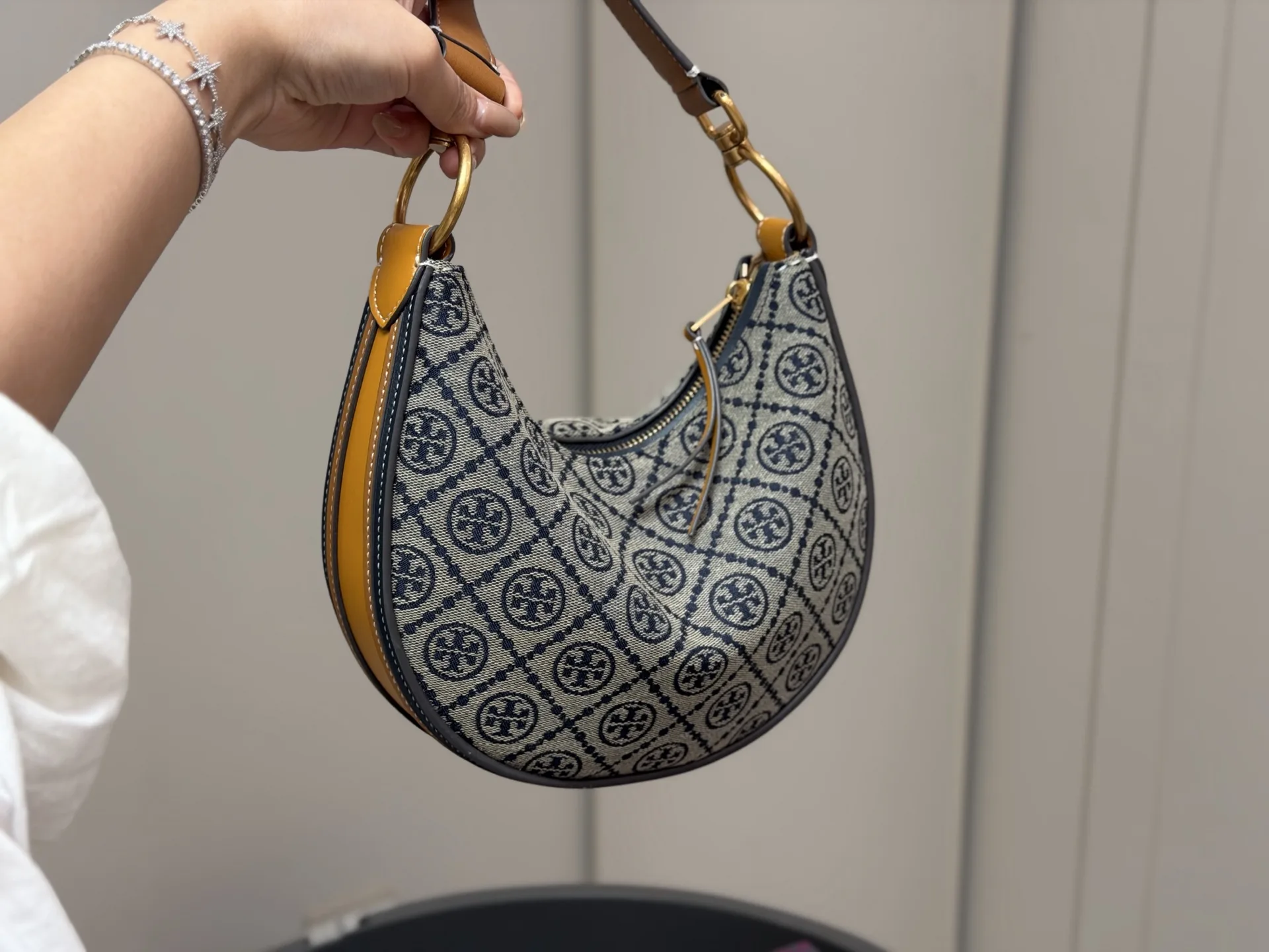 Monogram Canvas Crescent Shoulder Bag D32018034 — view 9
