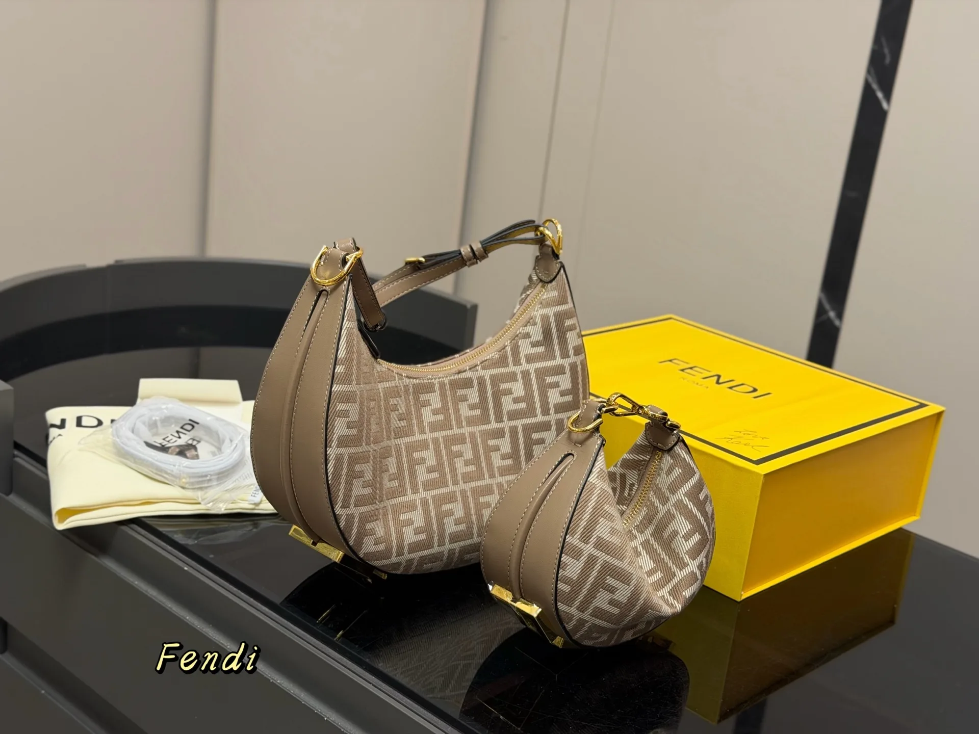 Fendi Monogram Croissant Shoulder Bag D32018098 — view 10