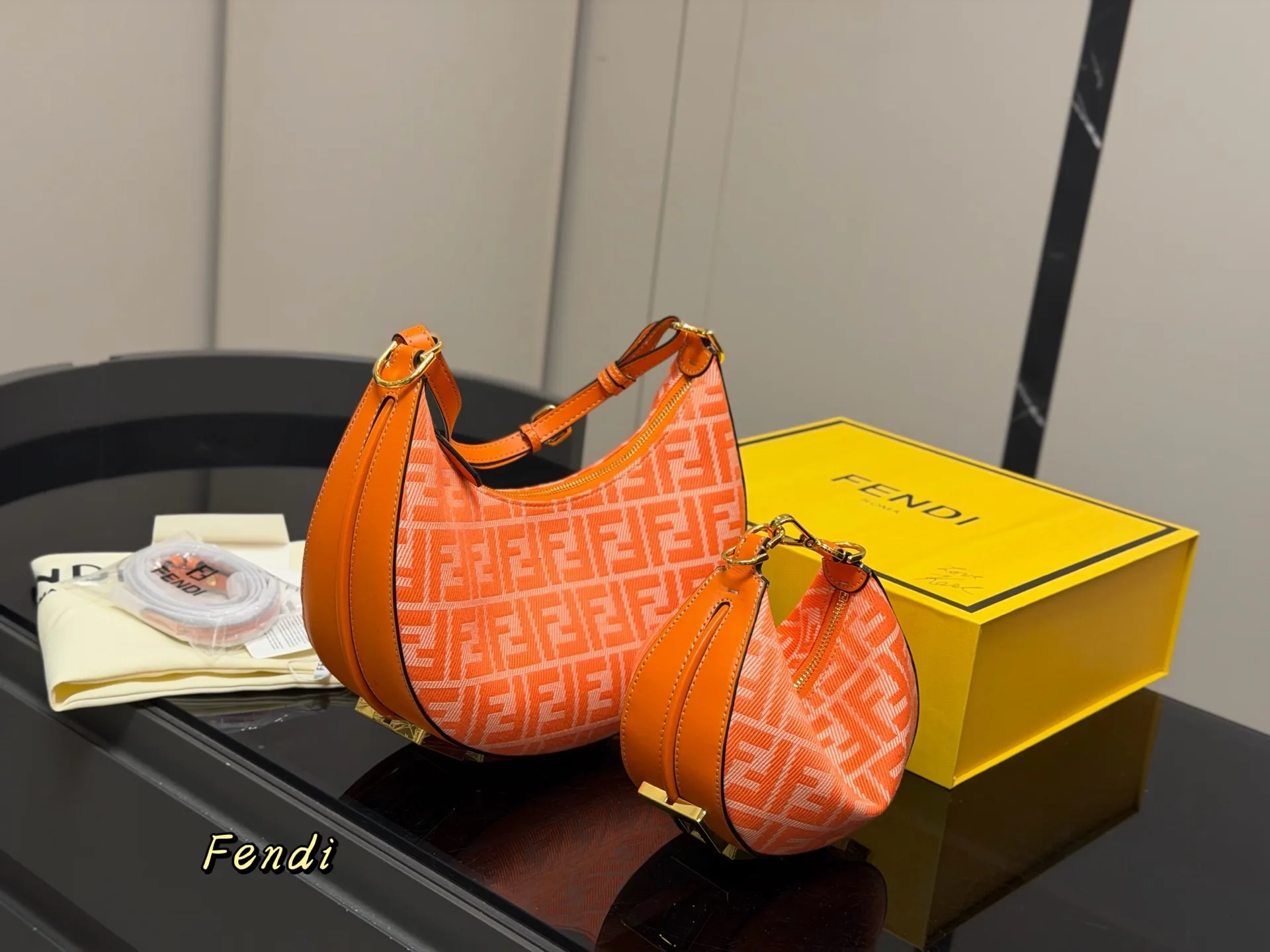 Fendi Monogram Croissant Shoulder Bag D32018098 — view 11