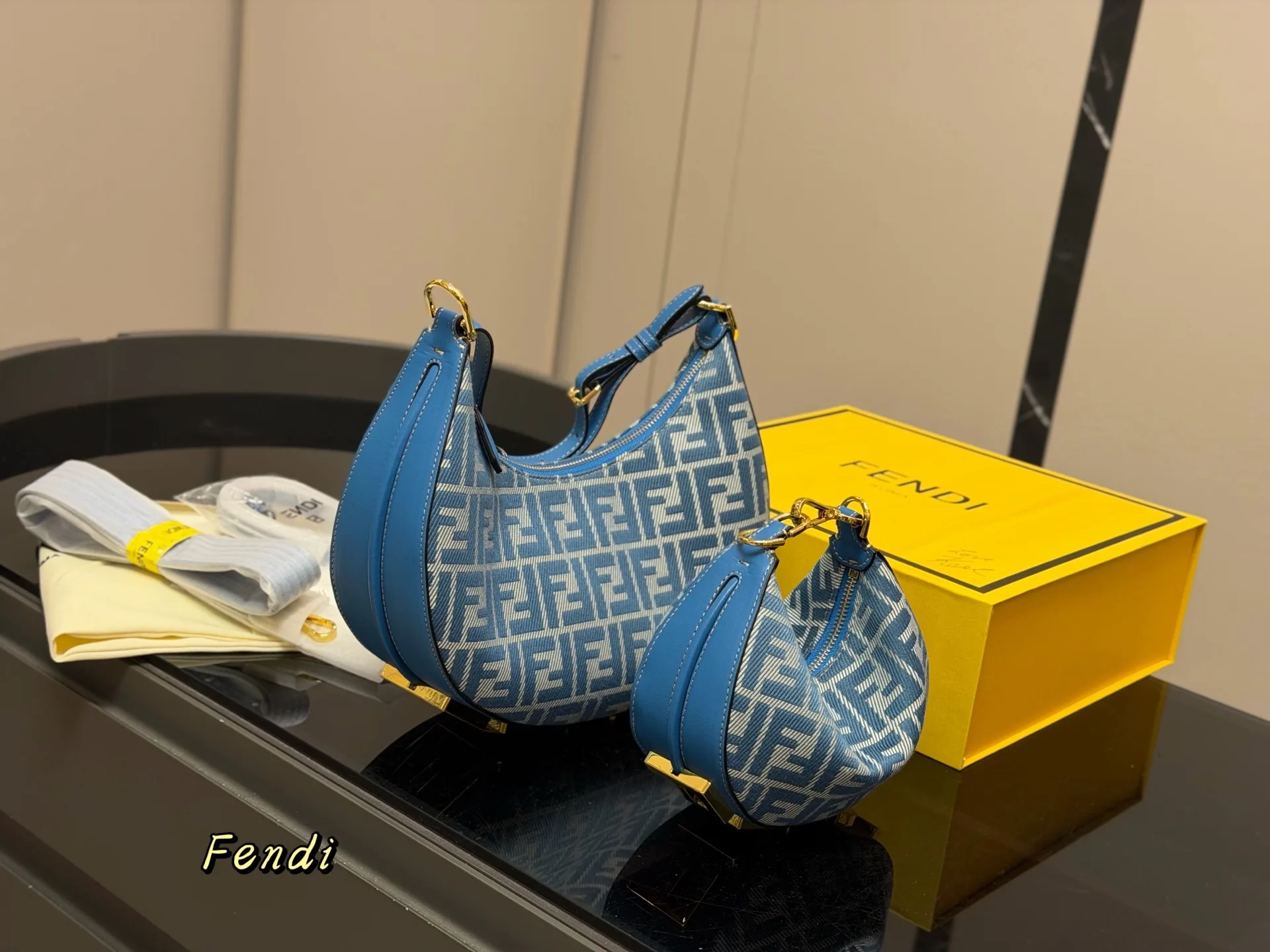 Fendi Monogram Croissant Shoulder Bag D32018098
