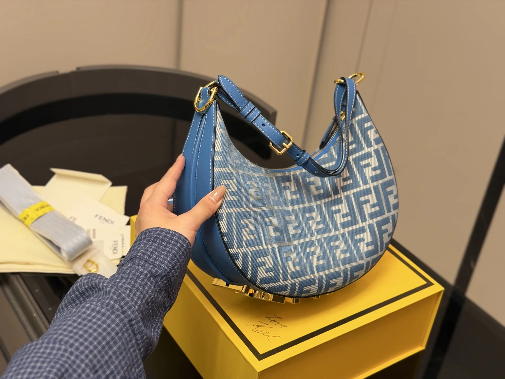 Fendi Monogram Croissant Shoulder Bag D32018098 — view 7