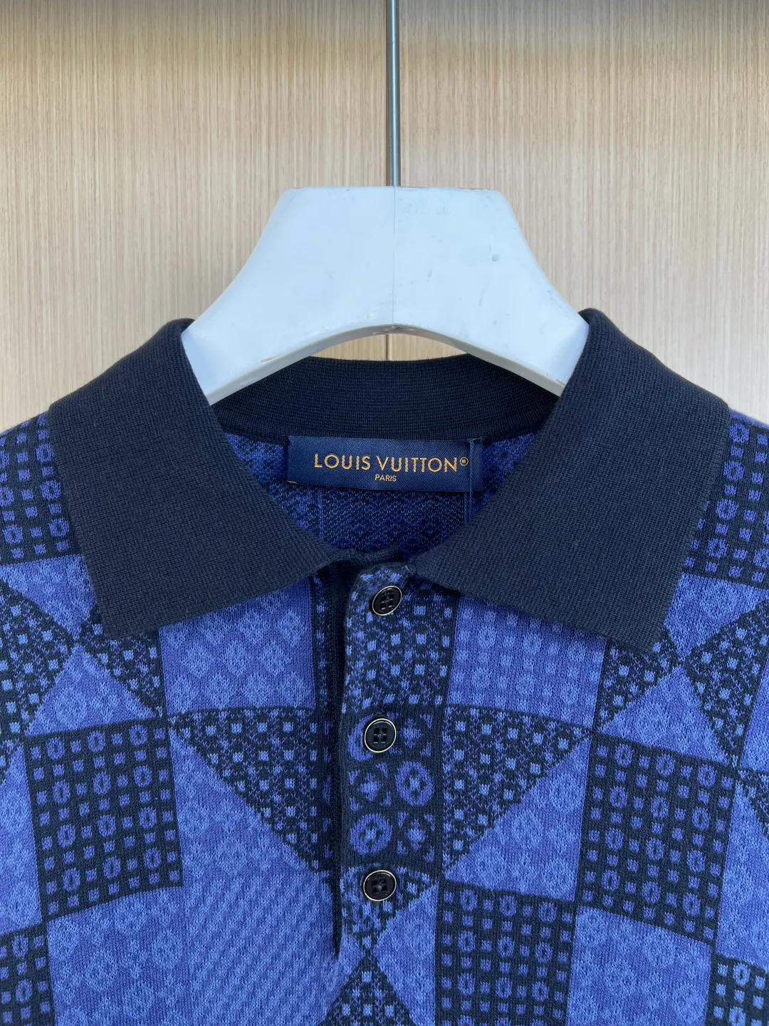 Geometric Jacquard Knit Polo Sweater D32520534 — view 3