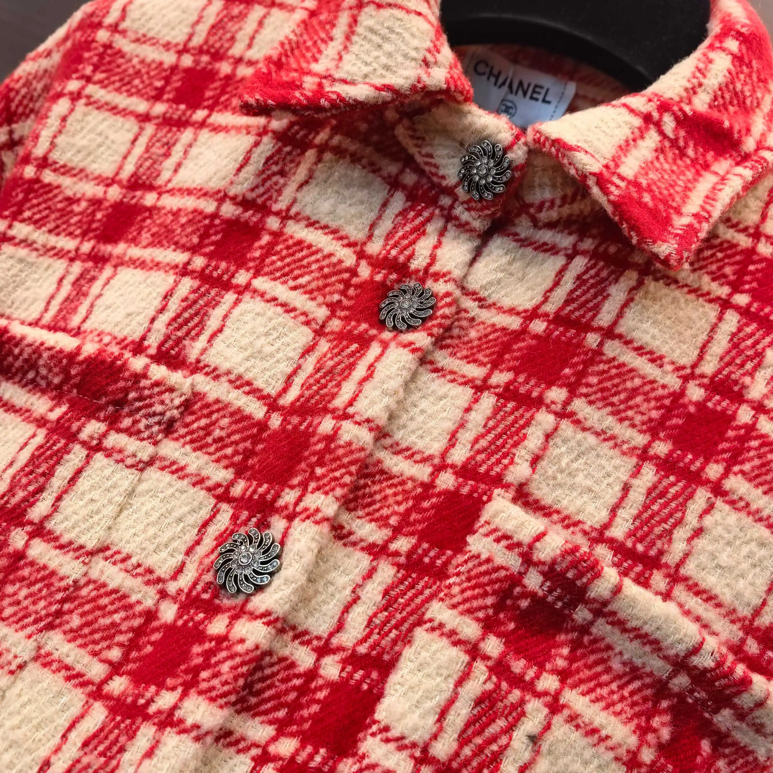 Plaid Tweed Overshirt Jacket D32523753 — view 3