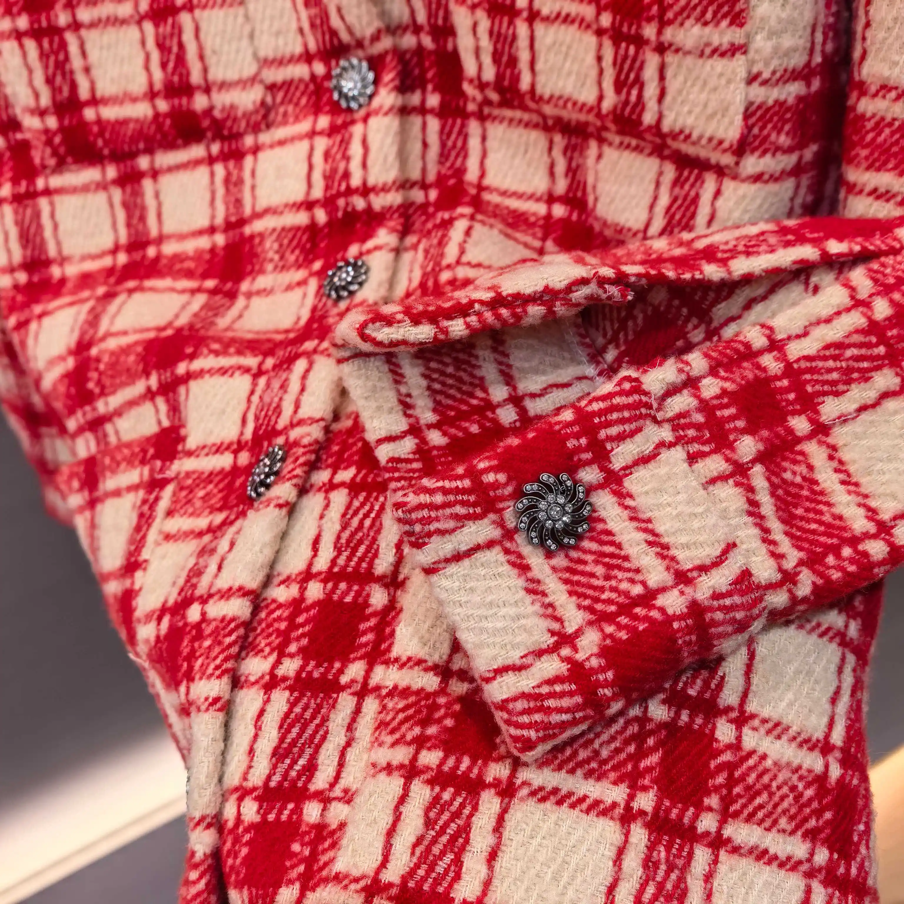 Plaid Tweed Overshirt Jacket D32523753 — view 5