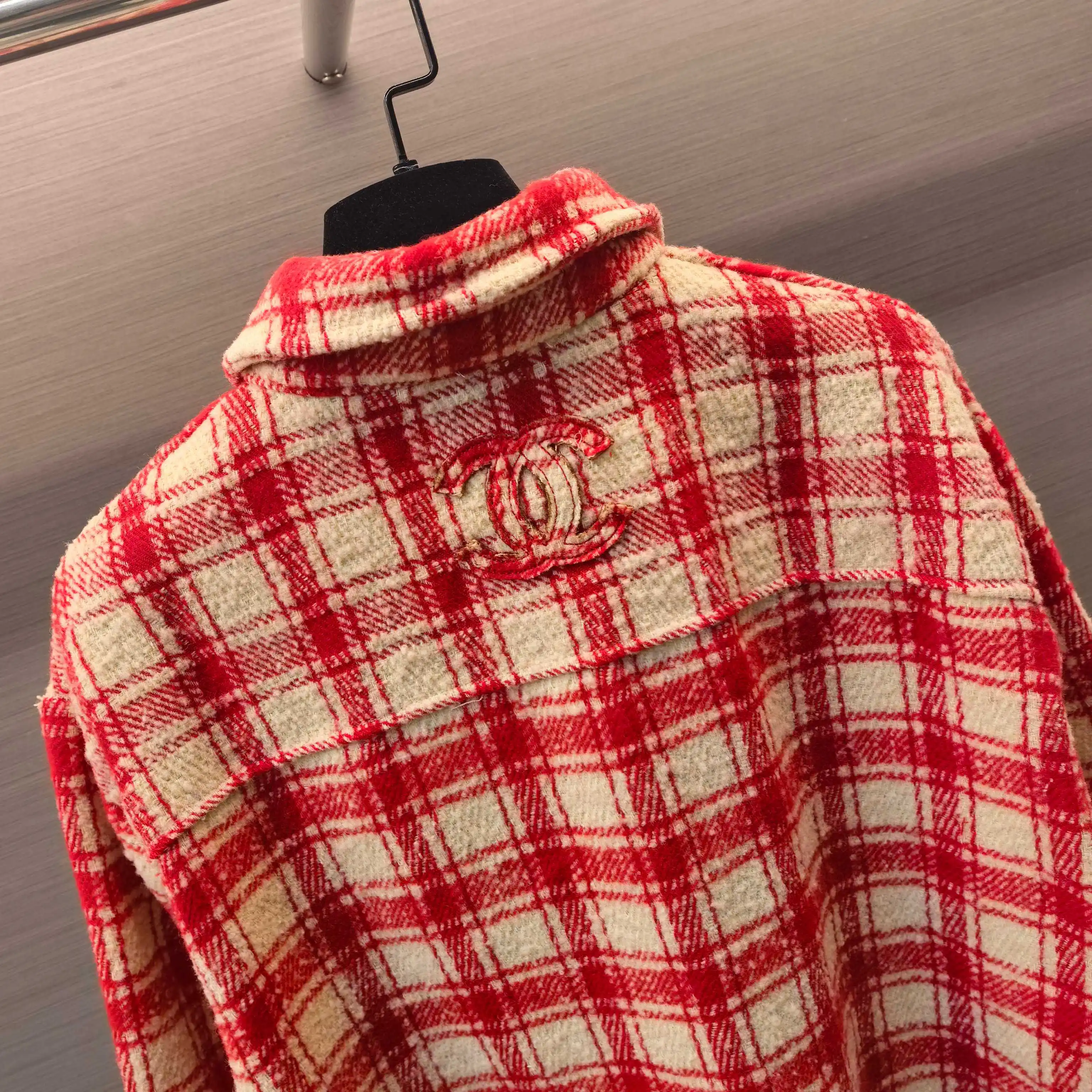 Plaid Tweed Overshirt Jacket D32523753 — view 8