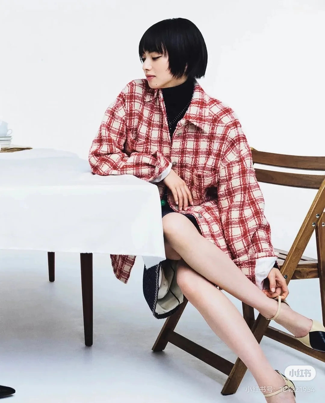 Checked Tweed Overshirt Jacket D32523755 — view 2