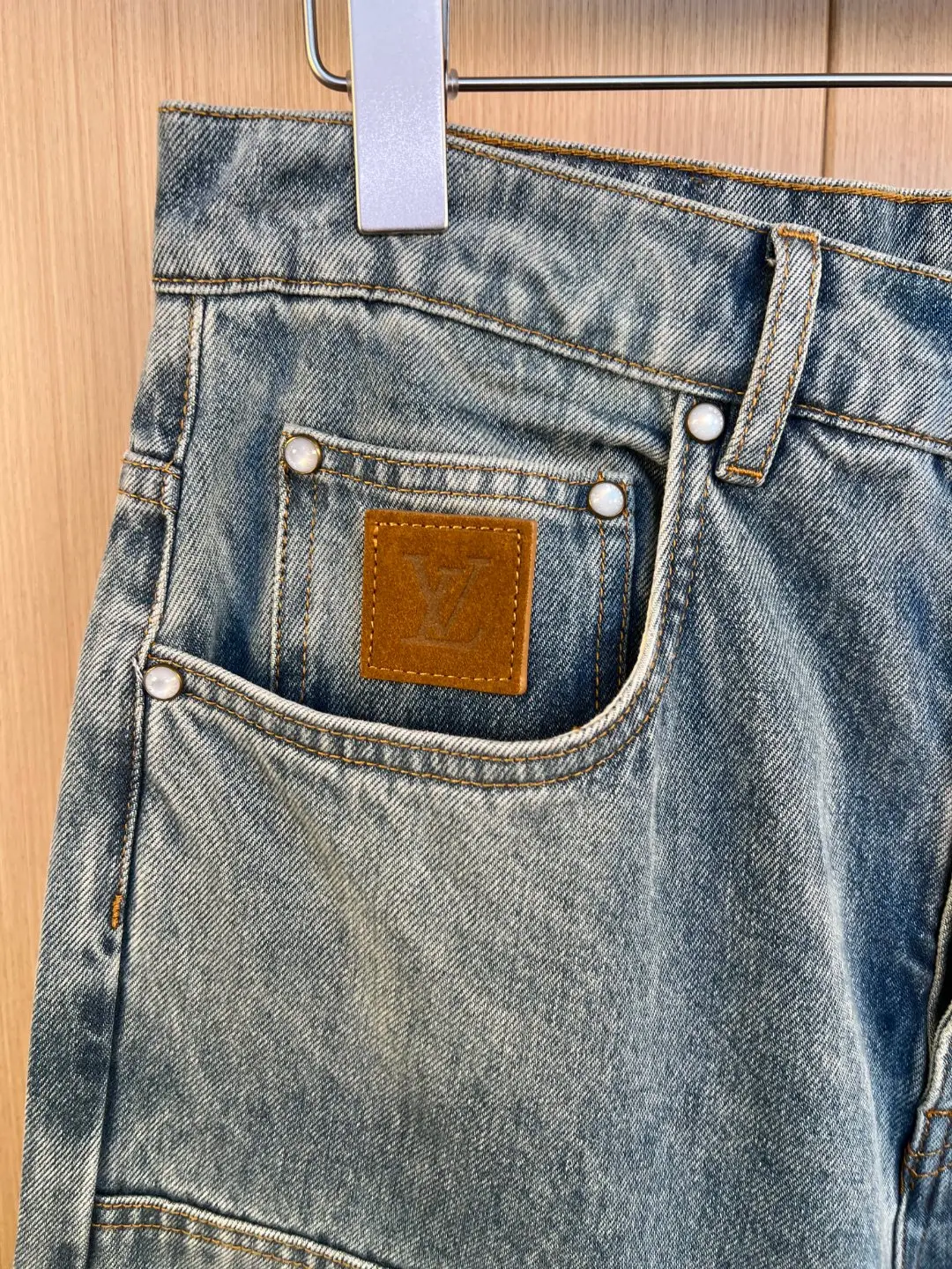 Double Knee Carpenter Jeans with Pearl Buttons D33020549 — view 3