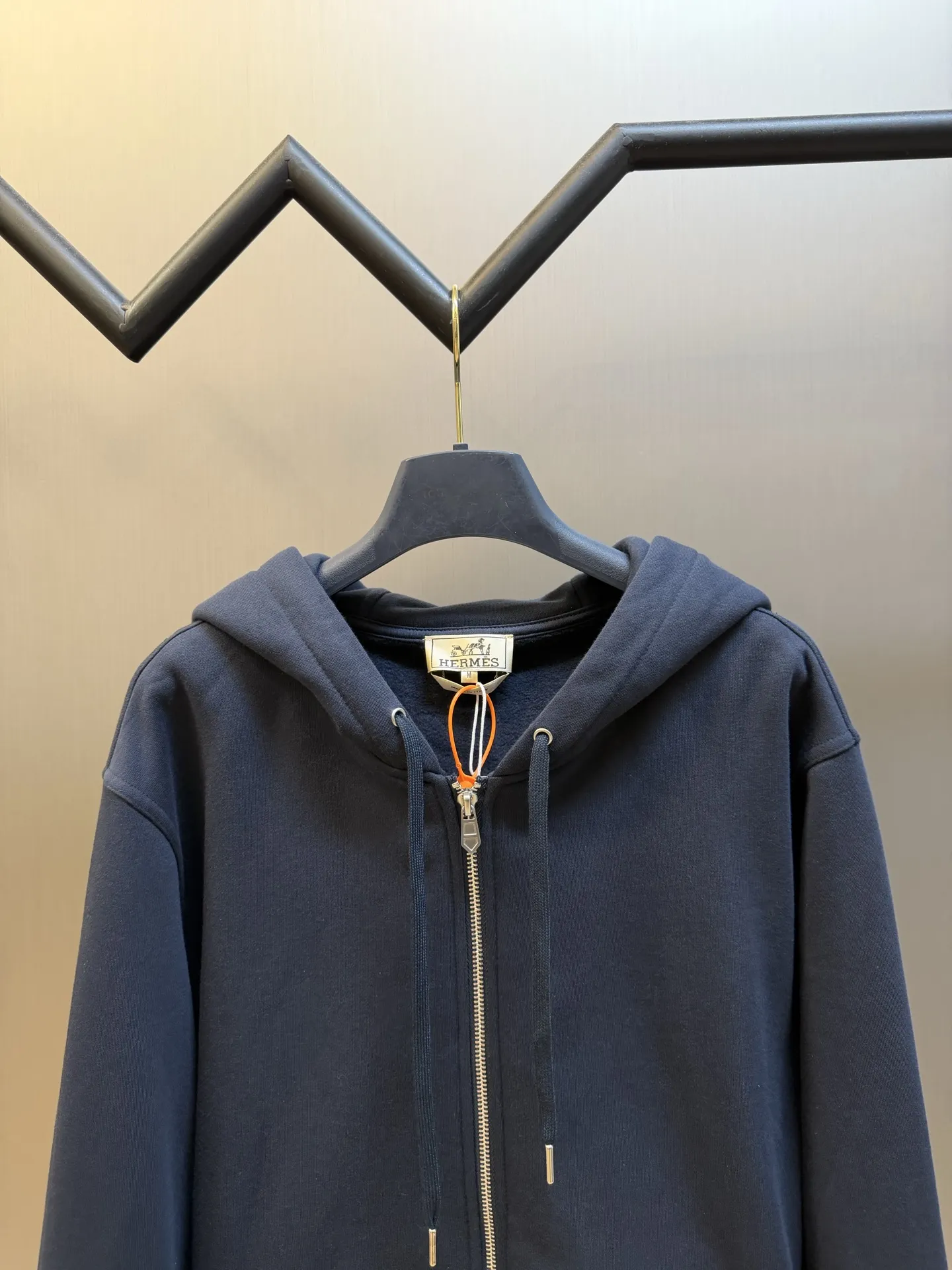 Embroidered Equestrian Motif Zip-Up Hoodie D33520449 — view 2