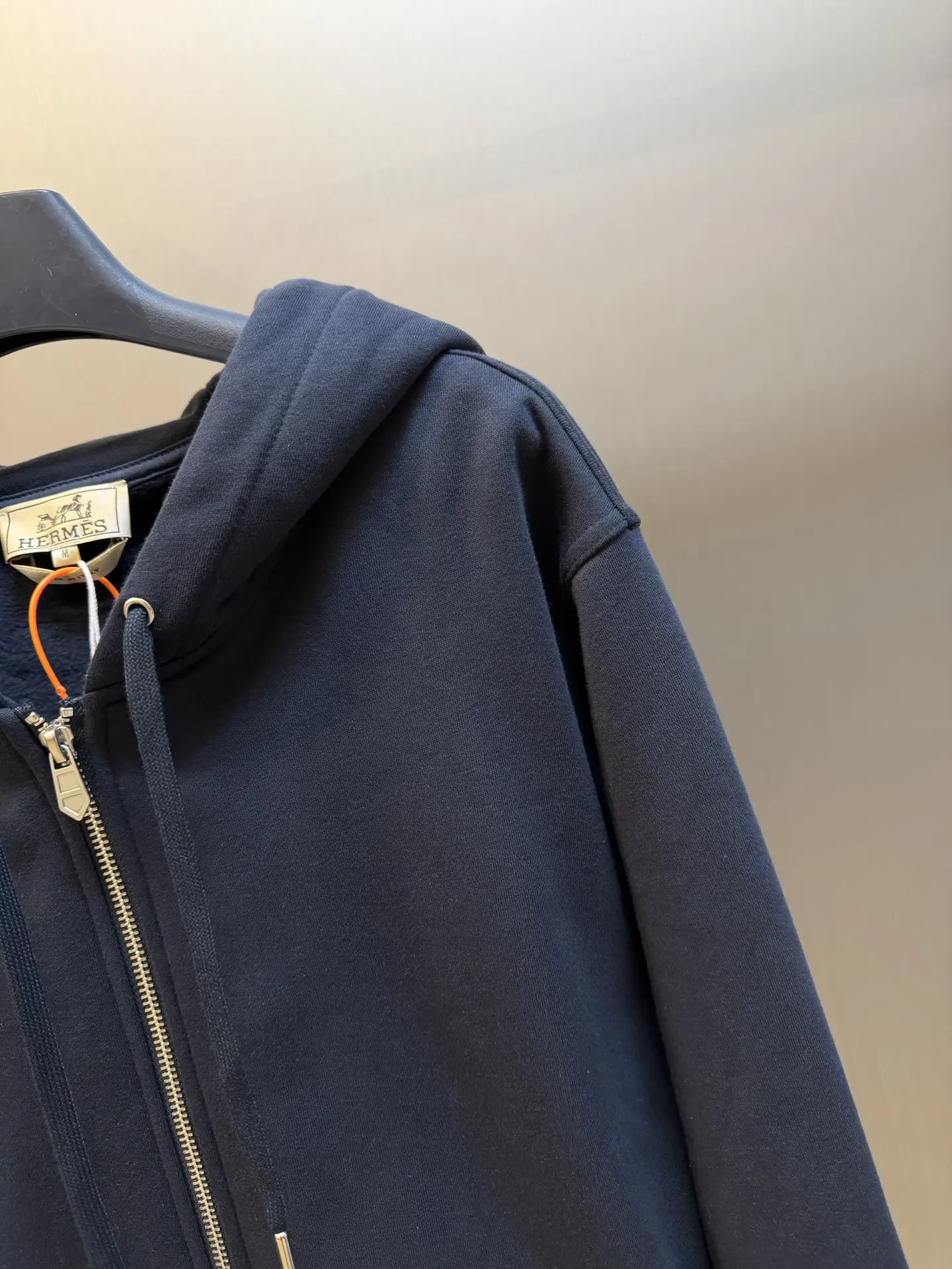 Embroidered Equestrian Motif Zip-Up Hoodie D33520449 — view 3