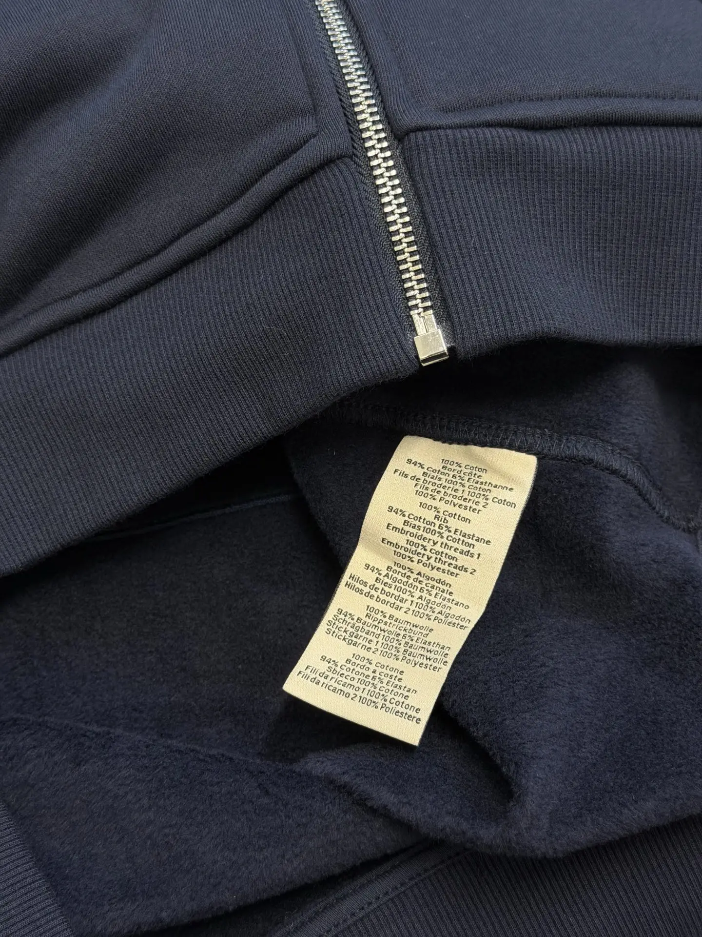 Embroidered Equestrian Motif Zip-Up Hoodie D33520449 — view 7