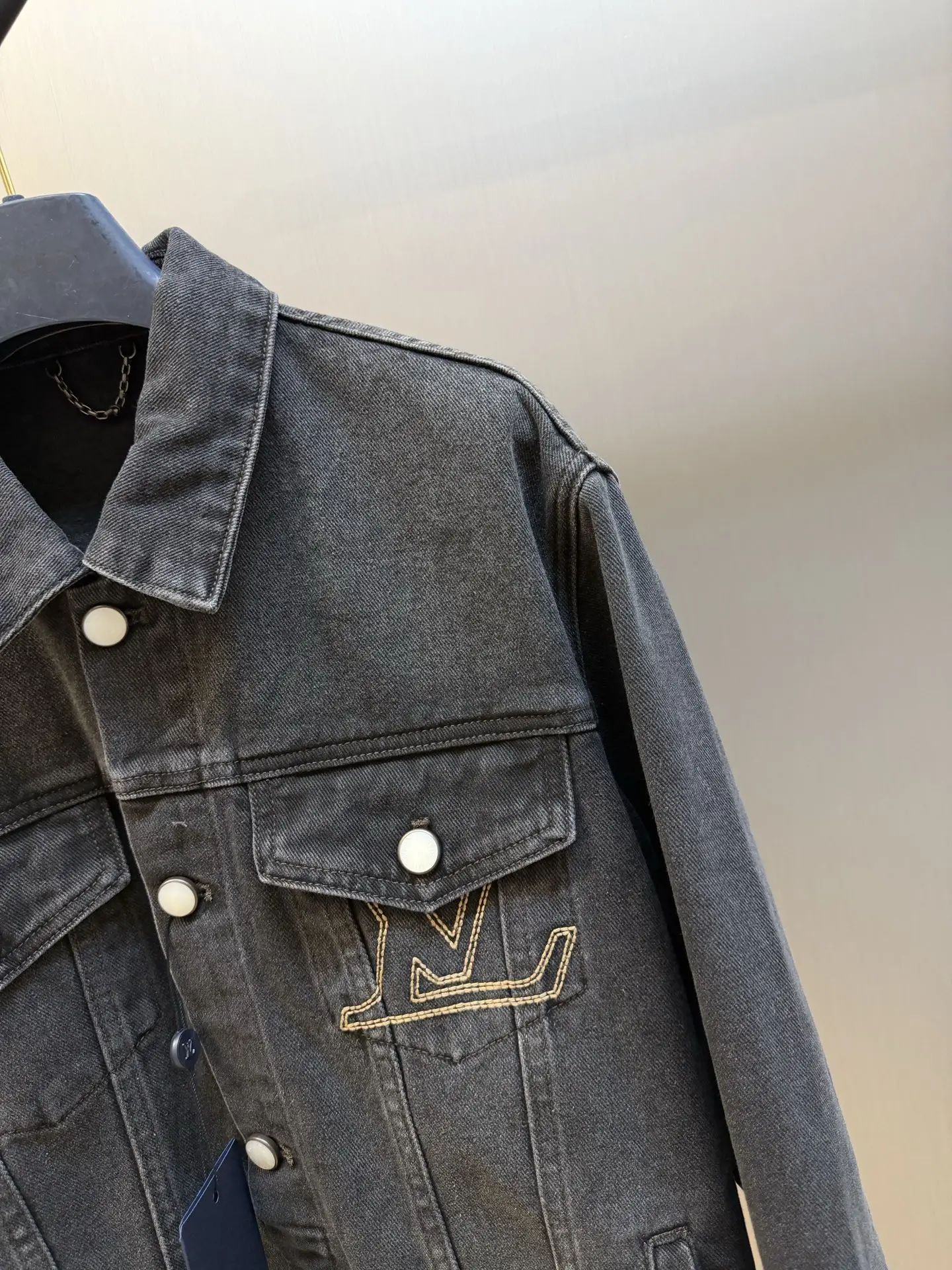 Embroidered Denim Trucker Jacket D33520470 — view 3