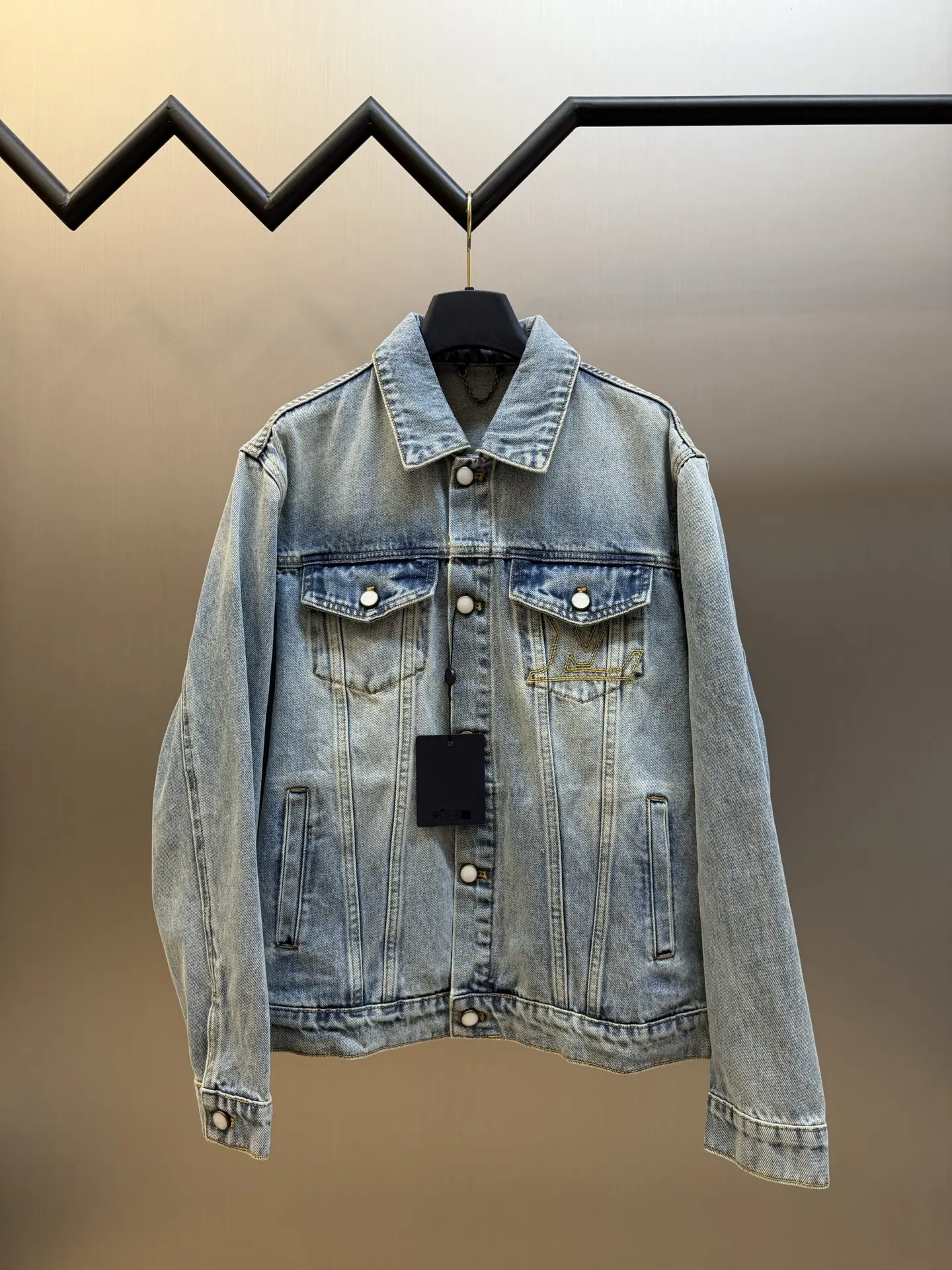 Embroidered Denim Trucker Jacket D33520469