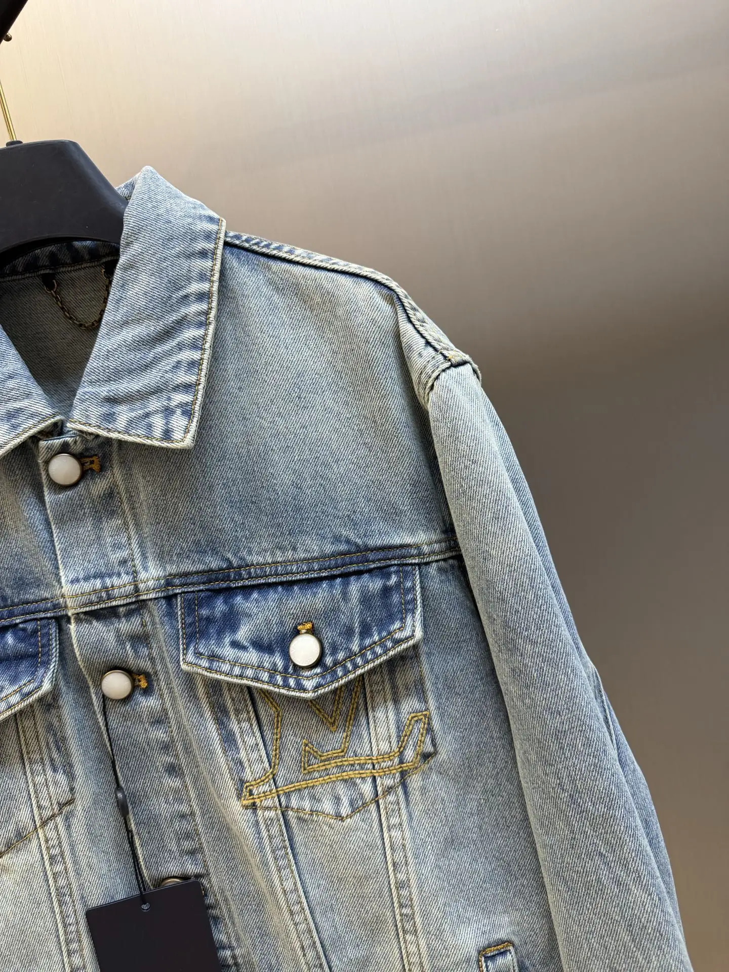 Embroidered Denim Trucker Jacket D33520469 — view 3