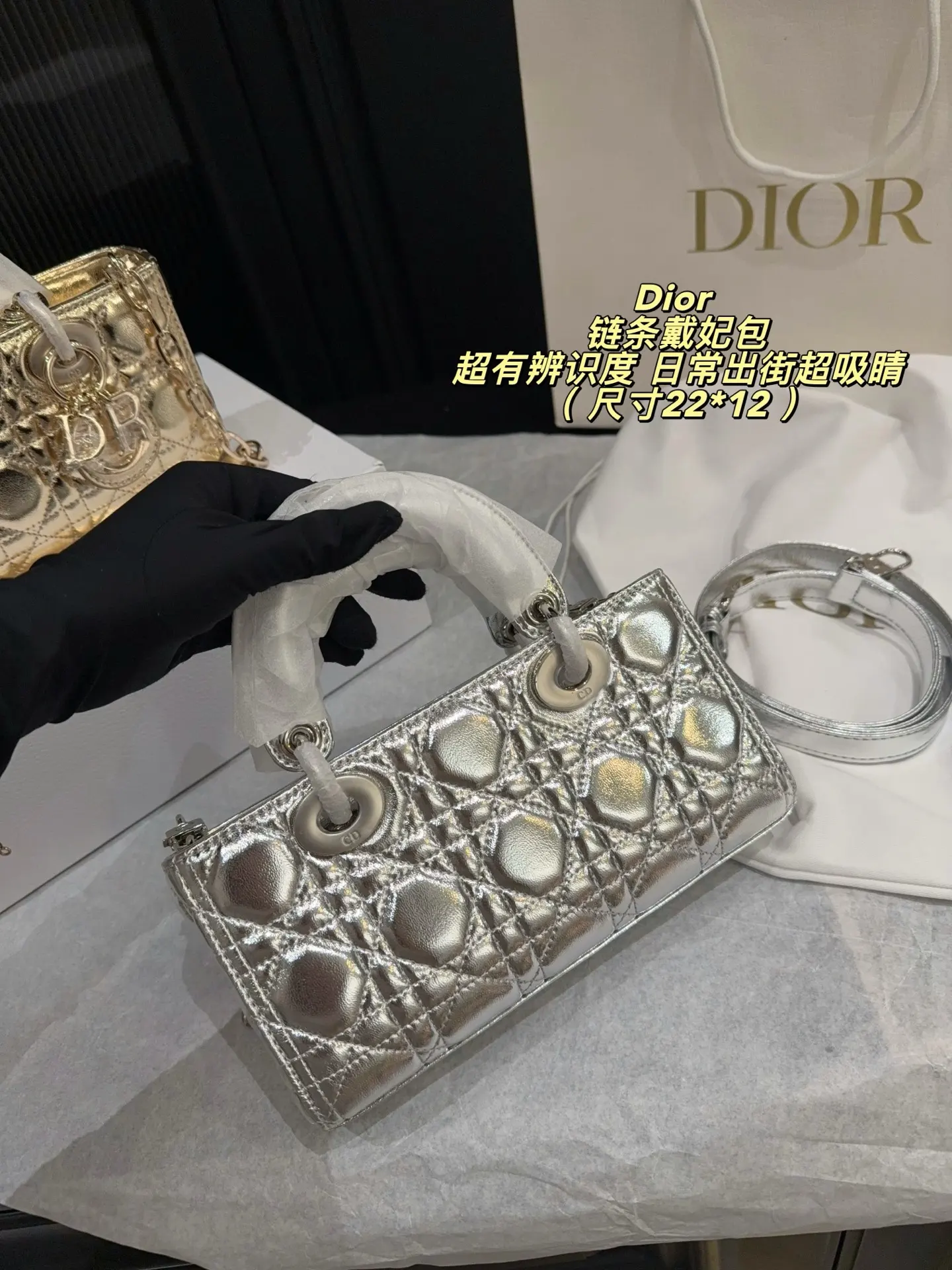 Dior Lady Dior Mini Chain Bag D34018306 — view 2