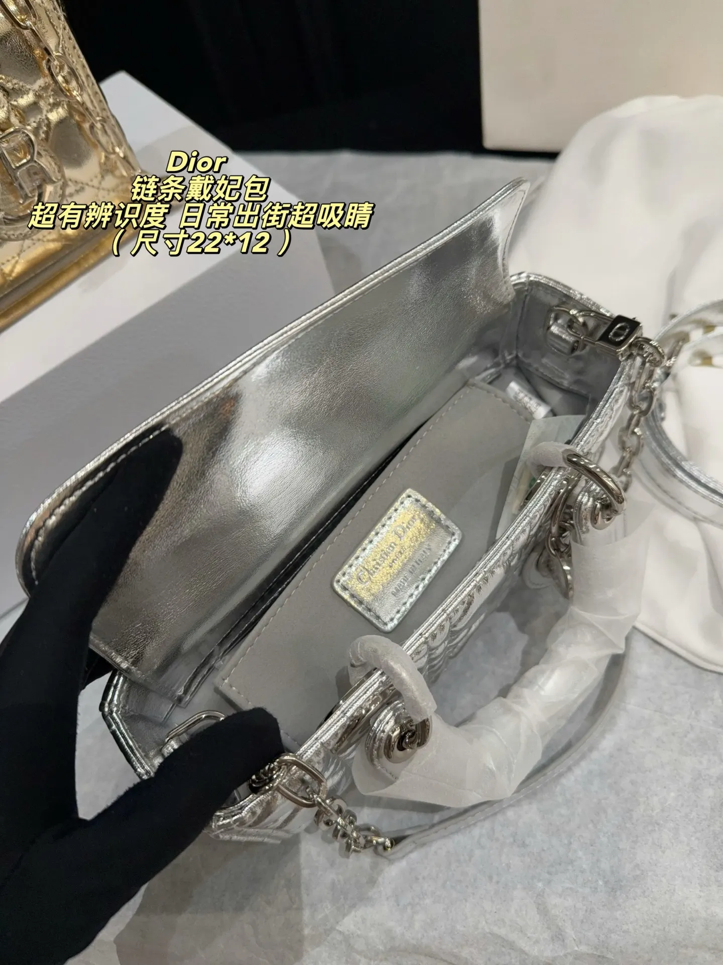 Dior Lady Dior Mini Chain Bag D34018306 — view 9