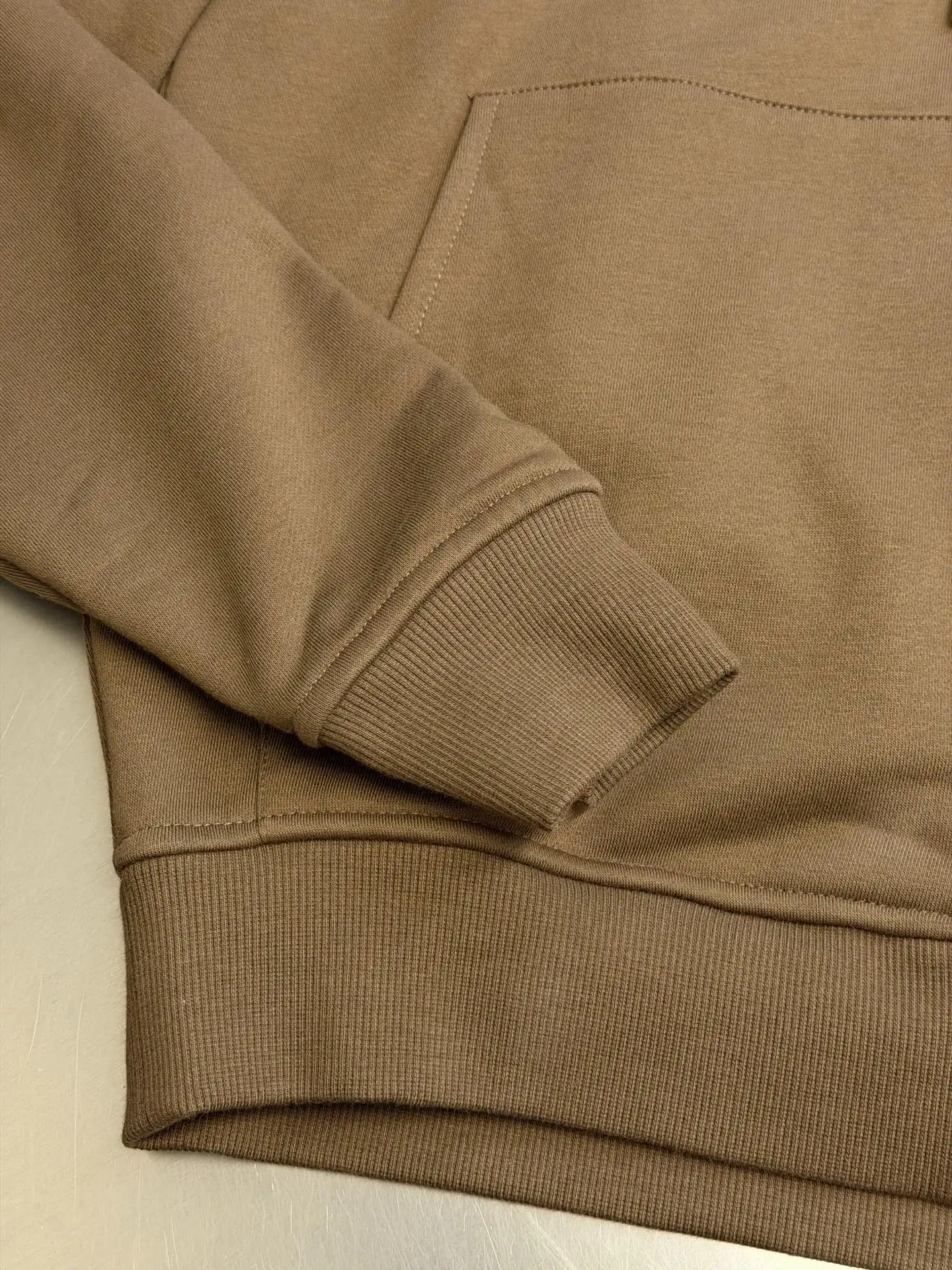 Embroidered Leather-Trim Zip-Up Hoodie D34520450 — view 8