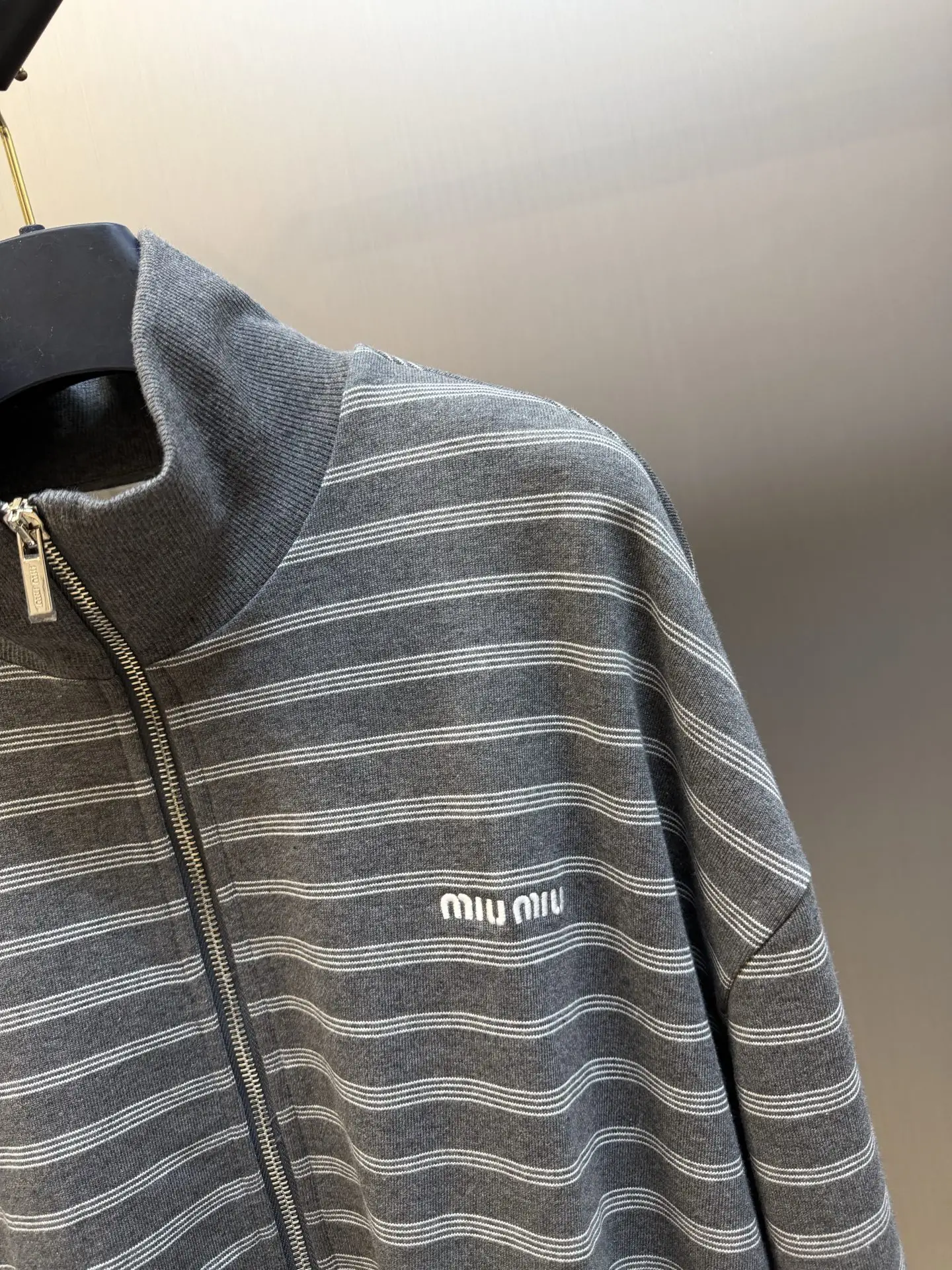 Striped Cotton-Blend Zip-Up Track Jacket D34520447 — view 3