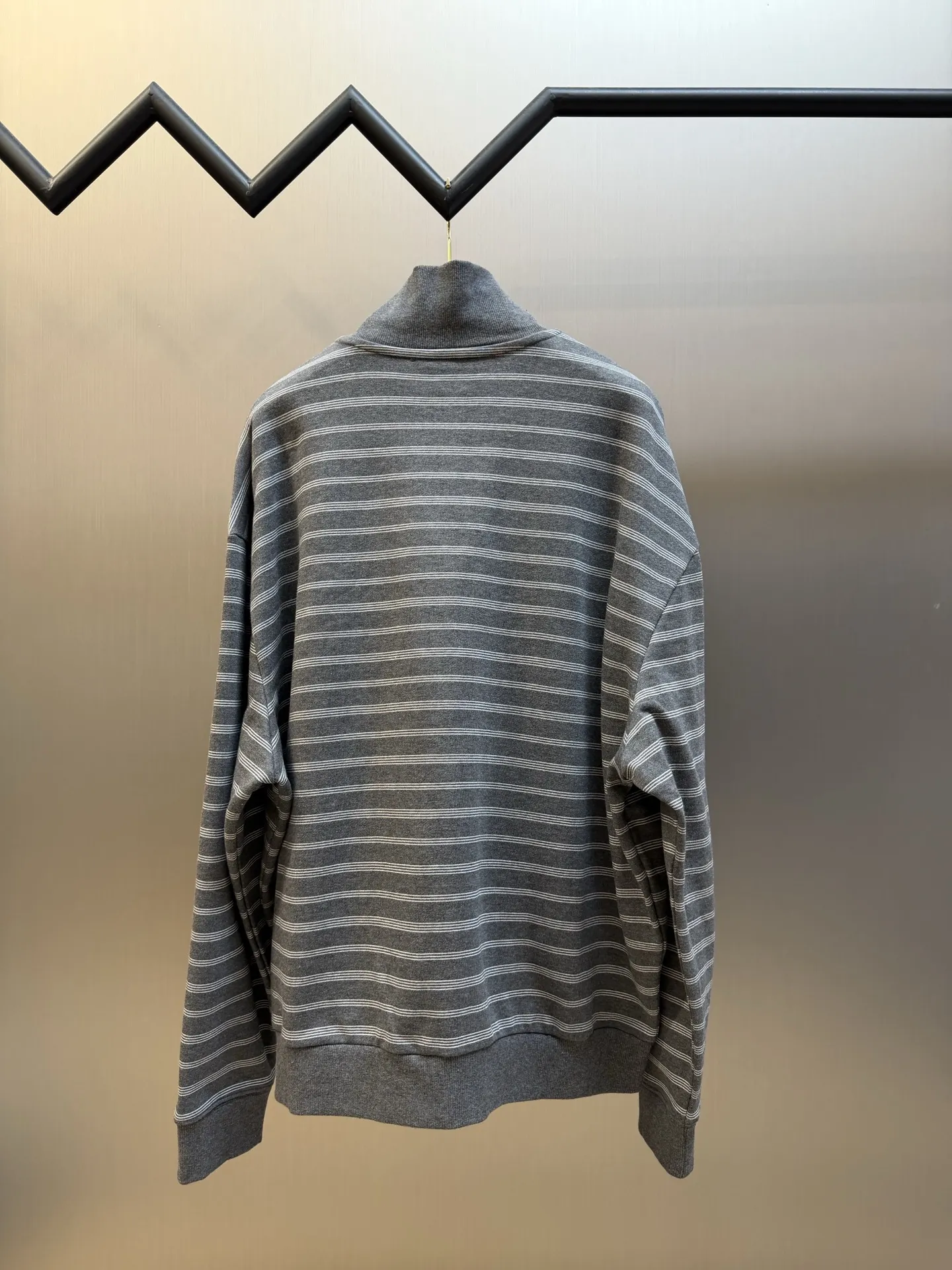 Striped Cotton-Blend Zip-Up Track Jacket D34520447 — view 4