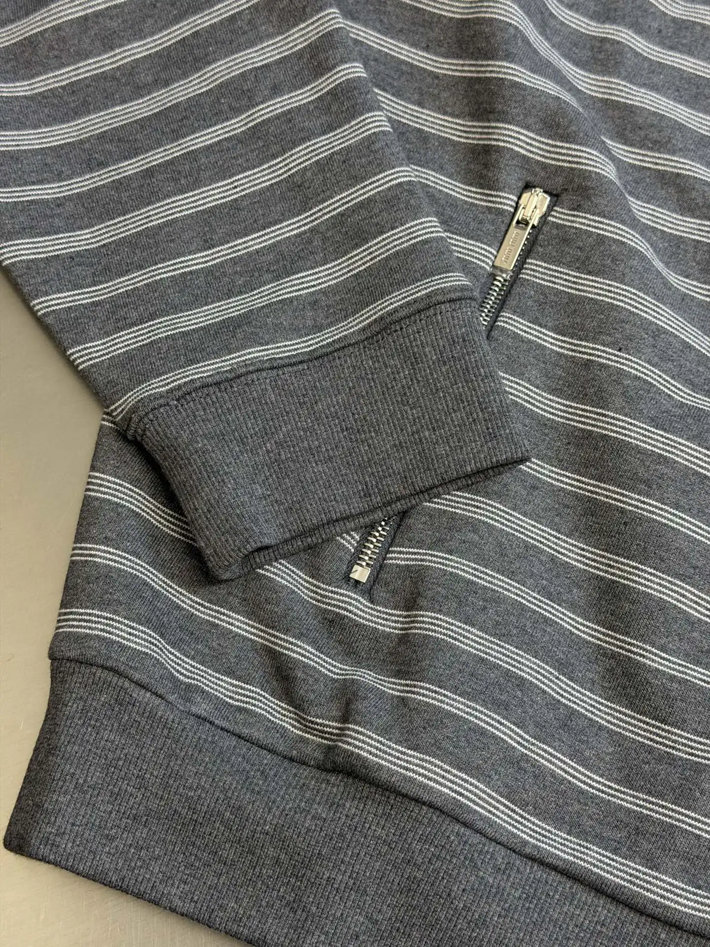 Striped Cotton-Blend Zip-Up Track Jacket D34520447 — view 8