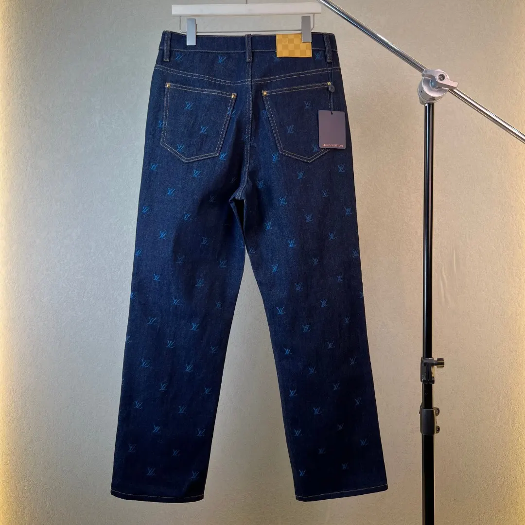 Monogram Embroidered Straight-Leg Jeans D35020569 — view 2