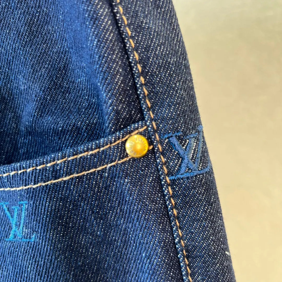 Monogram Embroidered Straight-Leg Jeans D35020569 — view 5