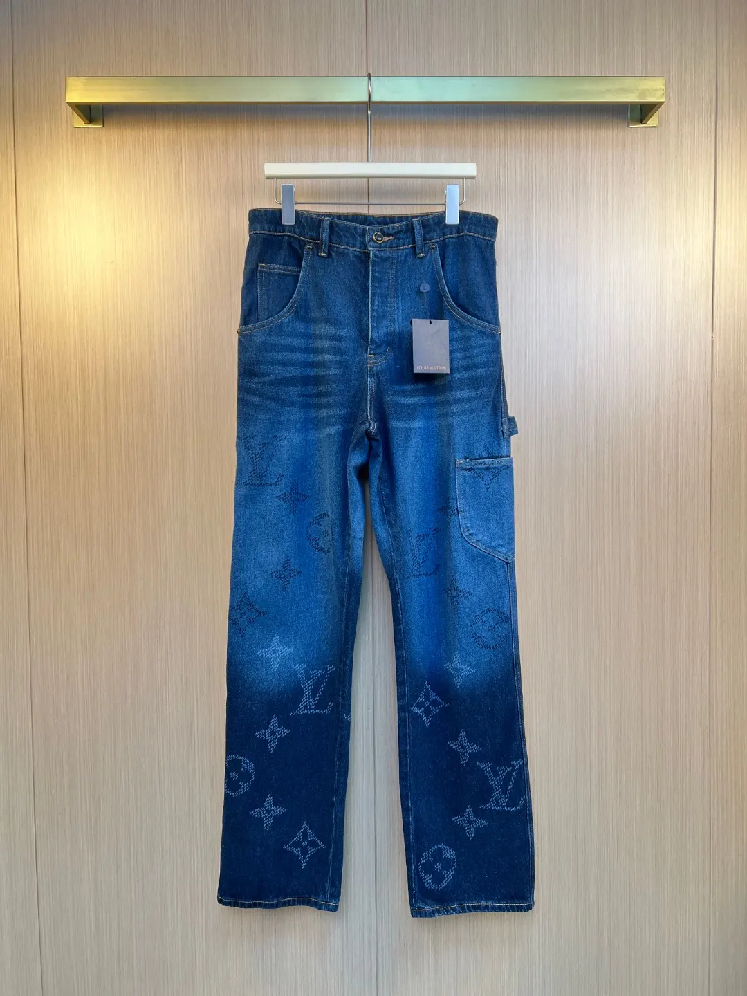 Monogram Jacquard Straight-Leg Jeans D35020564