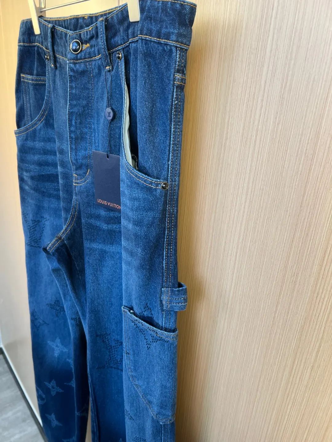 Monogram Jacquard Straight-Leg Jeans D35020564 — view 5