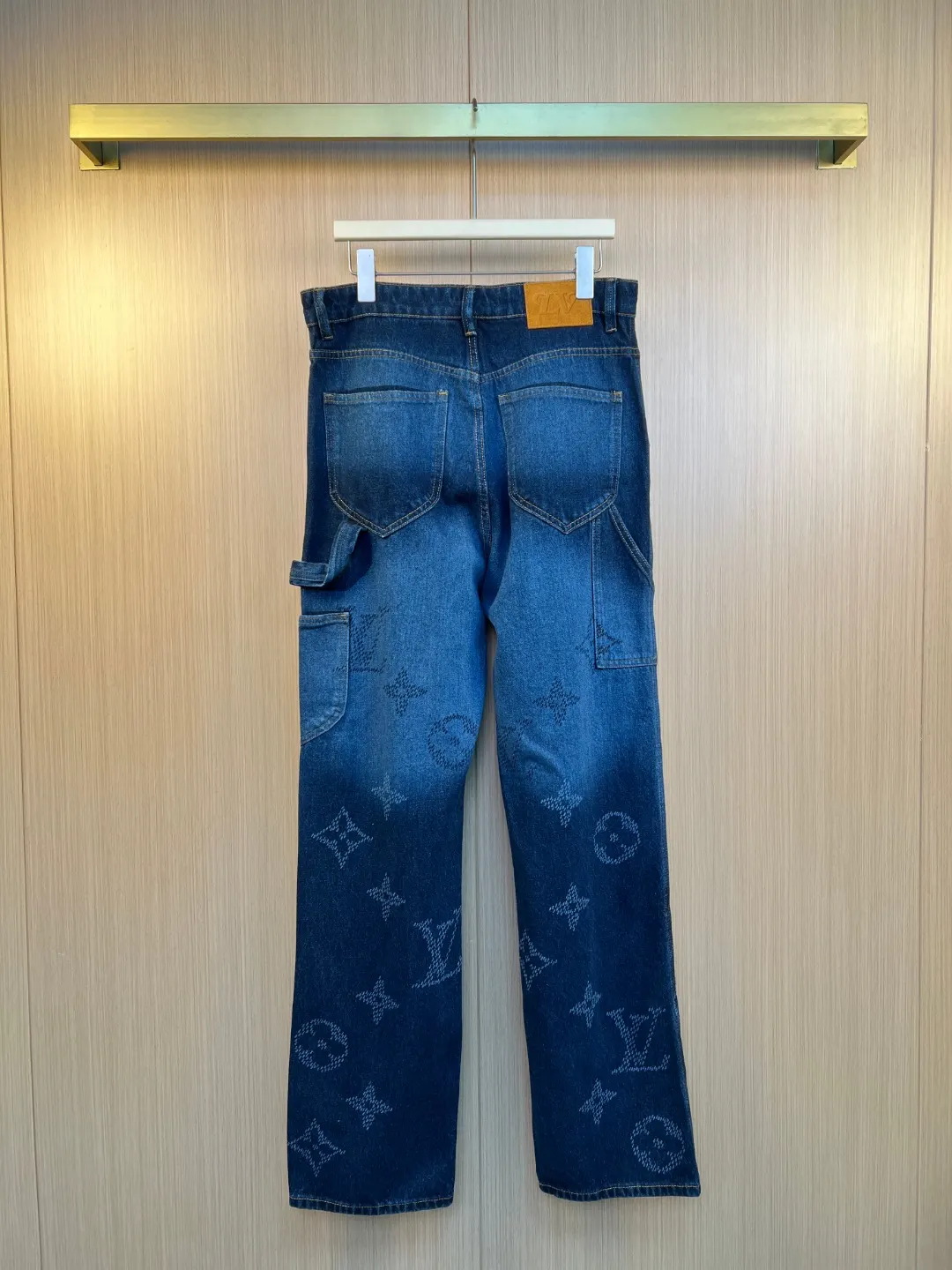 Monogram Jacquard Straight-Leg Jeans D35020564 — view 6
